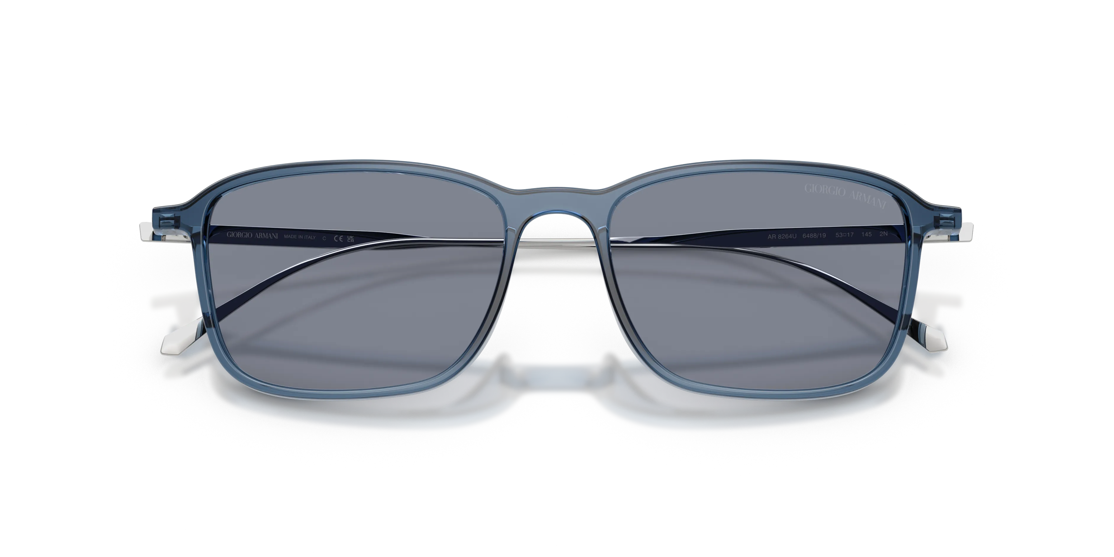 Giorgio Armani AR8264U 648819 Occhiali da sole Iniettato Blu Blu Squadrata Normale - immagine 2