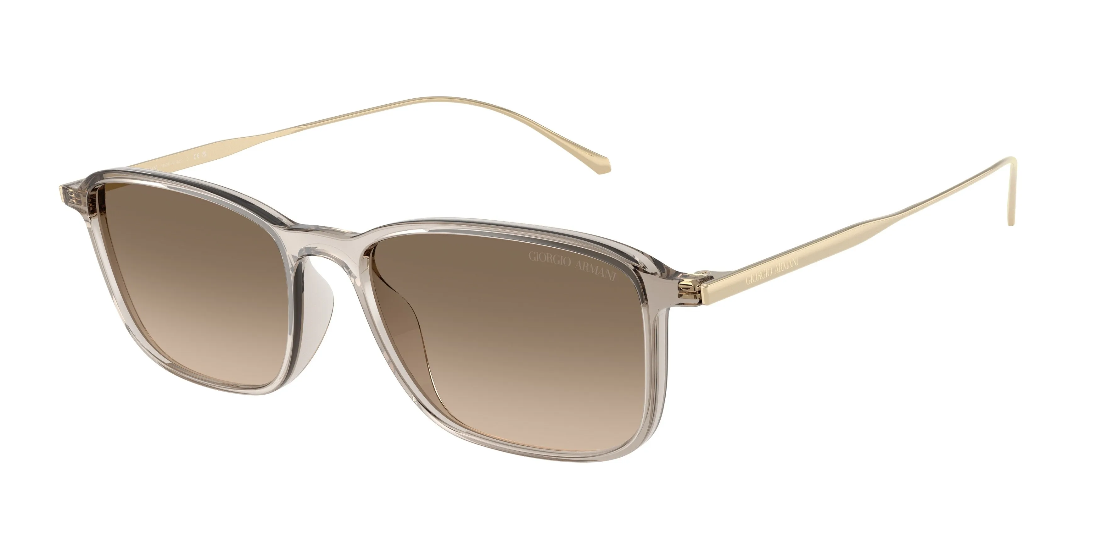 Giorgio Armani AR8264U 648613 Occhiali da sole Iniettato Marrone Marrone Squadrata Normale Sfumato - immagine 1
