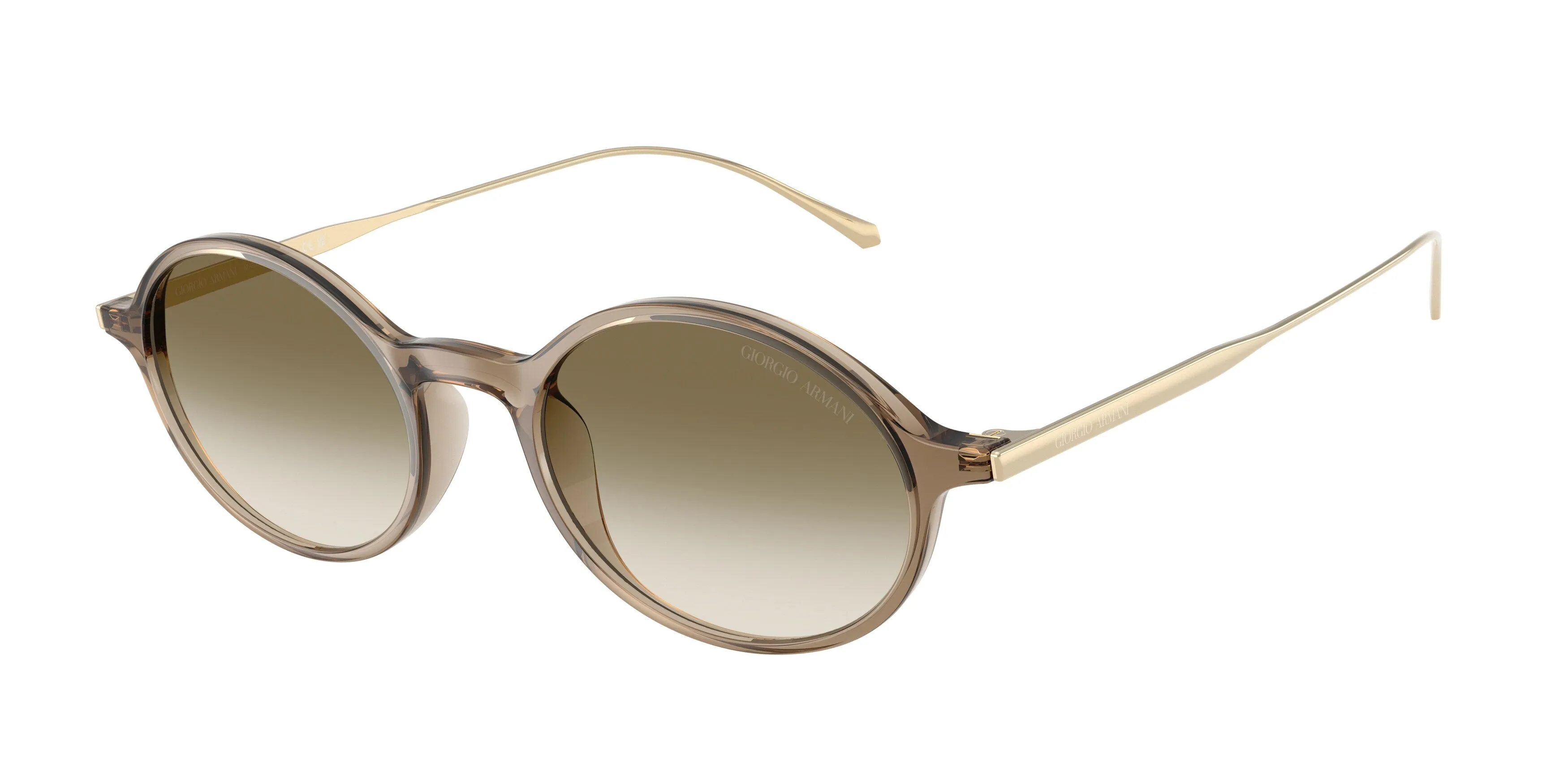 Giorgio Armani AR8263U 648313 Occhiali da sole Iniettato Verde Marrone Rotonda Normale Sfumato - immagine 1