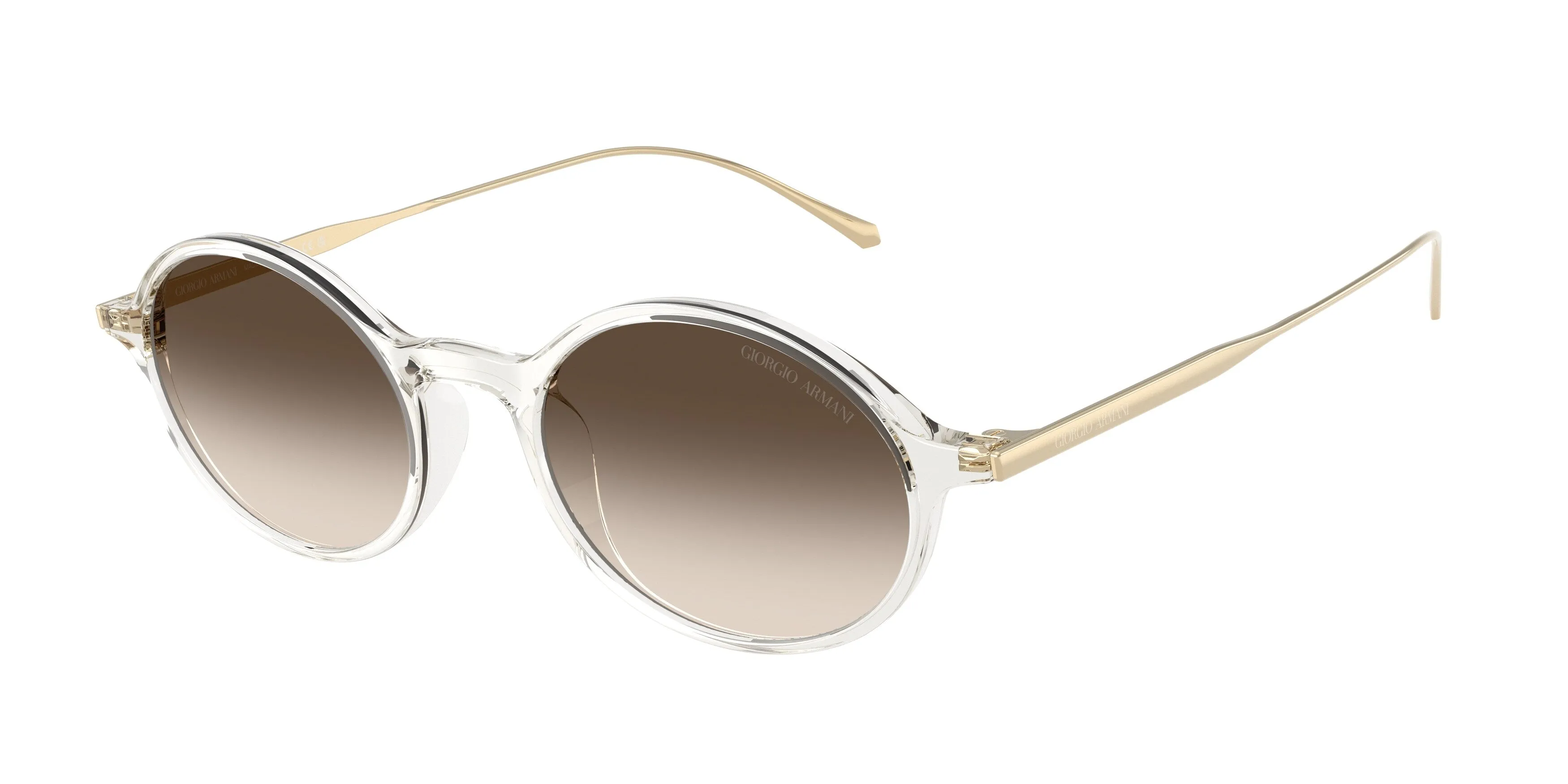 Giorgio Armani AR8263U 64820A Occhiali da sole Iniettato Giallo Marrone Rotonda Normale Sfumato - immagine 1