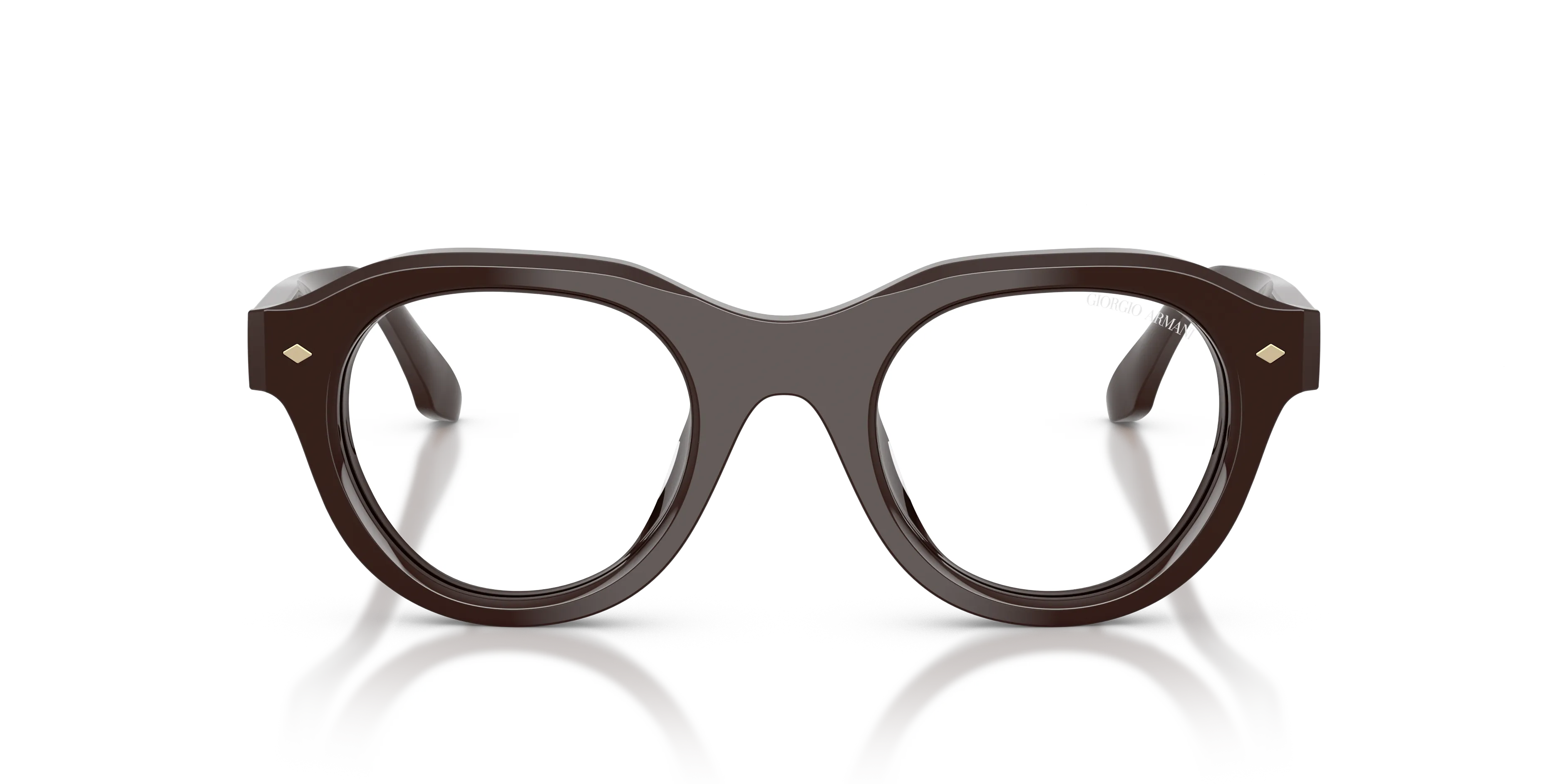 Giorgio Armani AR8261U 64321W Occhiali da sole Acetato Marrone Trasparente Rotonda Normale - immagine 3