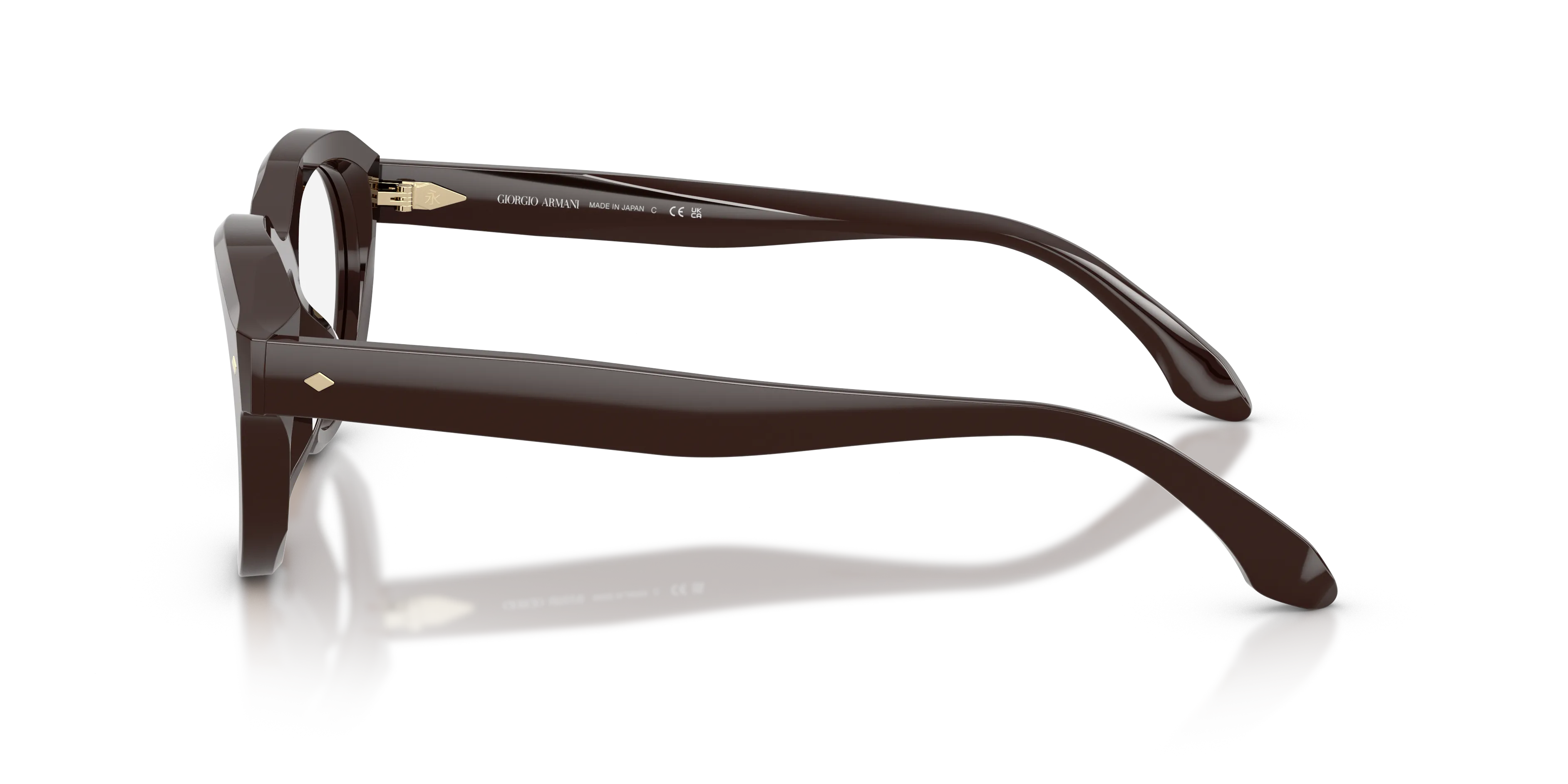 Giorgio Armani AR8261U 64321W Occhiali da sole Acetato Marrone Trasparente Rotonda Normale - immagine 4