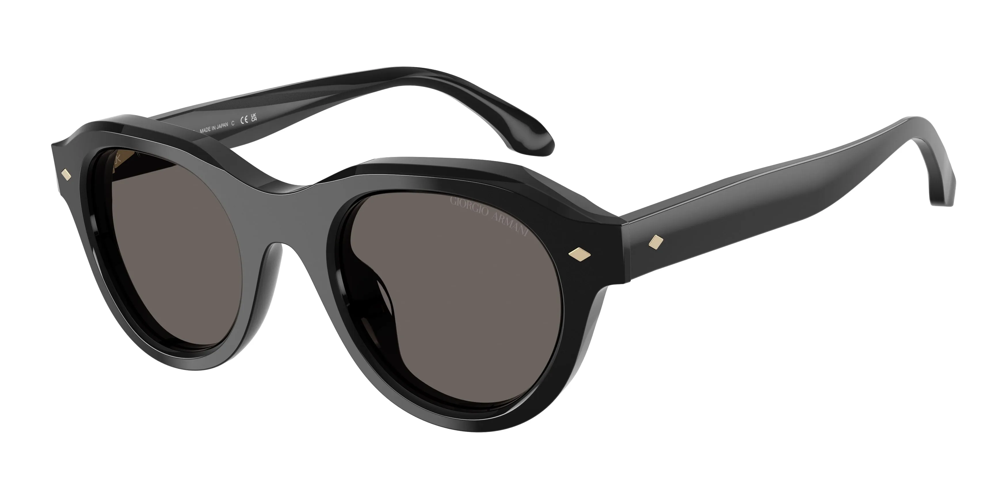 Giorgio Armani AR8261U 6060B1 Occhiali da sole Acetato Nero Grigio Rotonda Normale - immagine 1