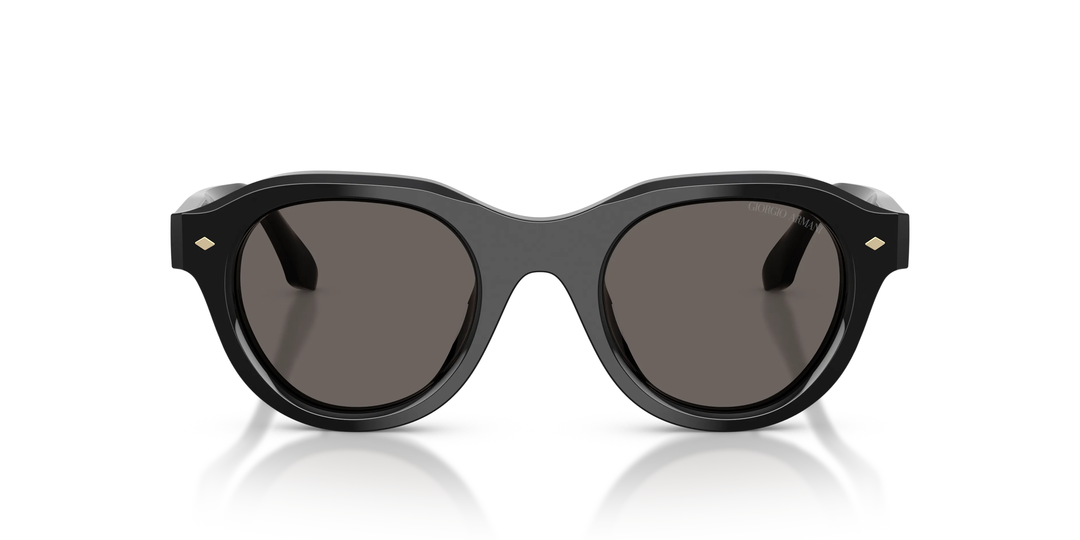Giorgio Armani AR8261U 6060B1 Occhiali da sole Acetato Nero Grigio Rotonda Normale - immagine 3
