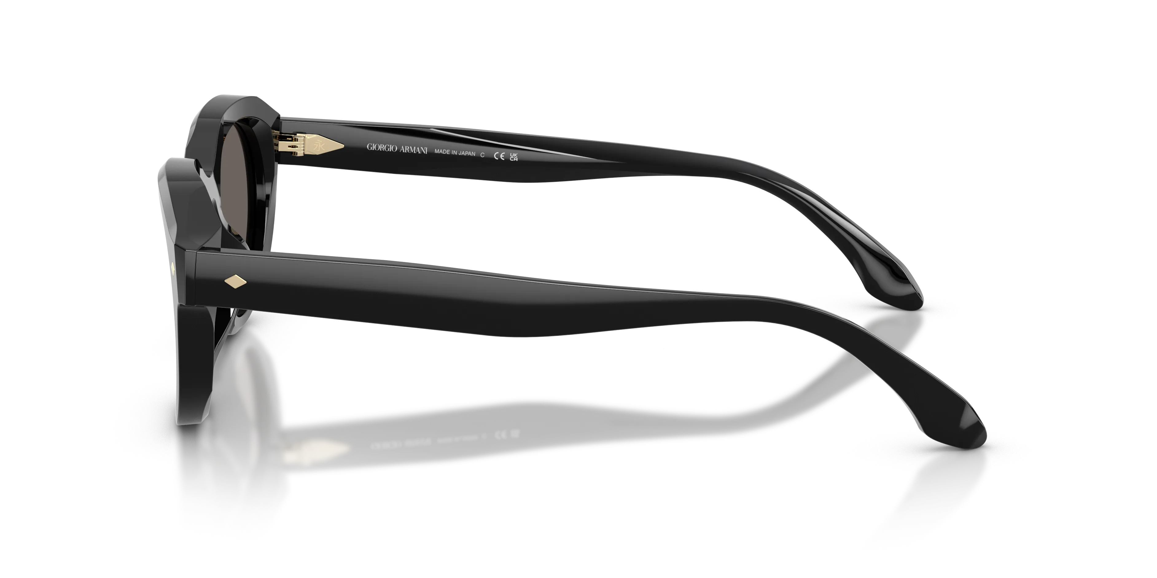 Giorgio Armani AR8261U 6060B1 Occhiali da sole Acetato Nero Grigio Rotonda Normale - immagine 4