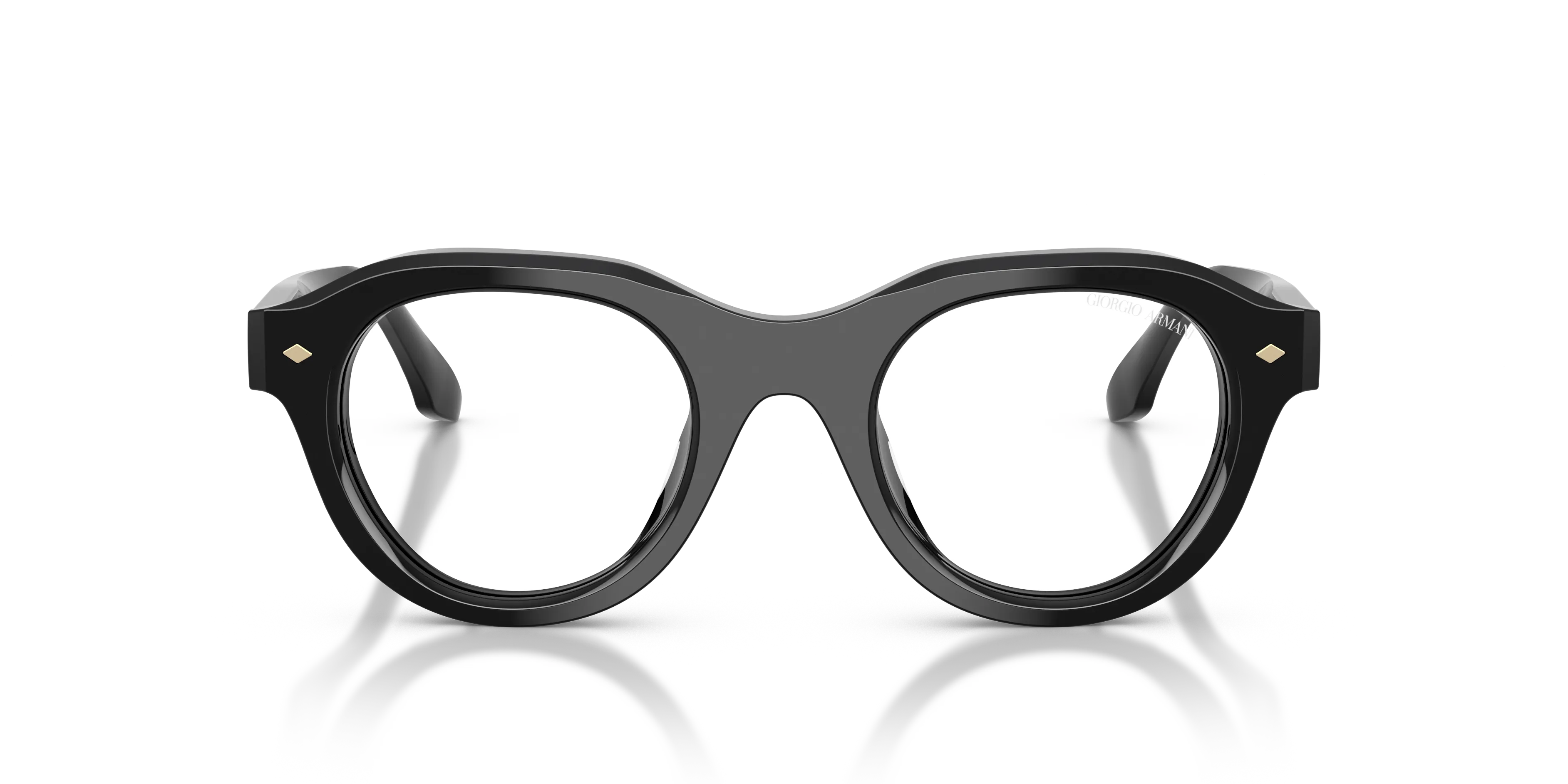 Giorgio Armani AR8261U 60601W Occhiali da sole Acetato Nero Trasparente Rotonda Normale - immagine 3