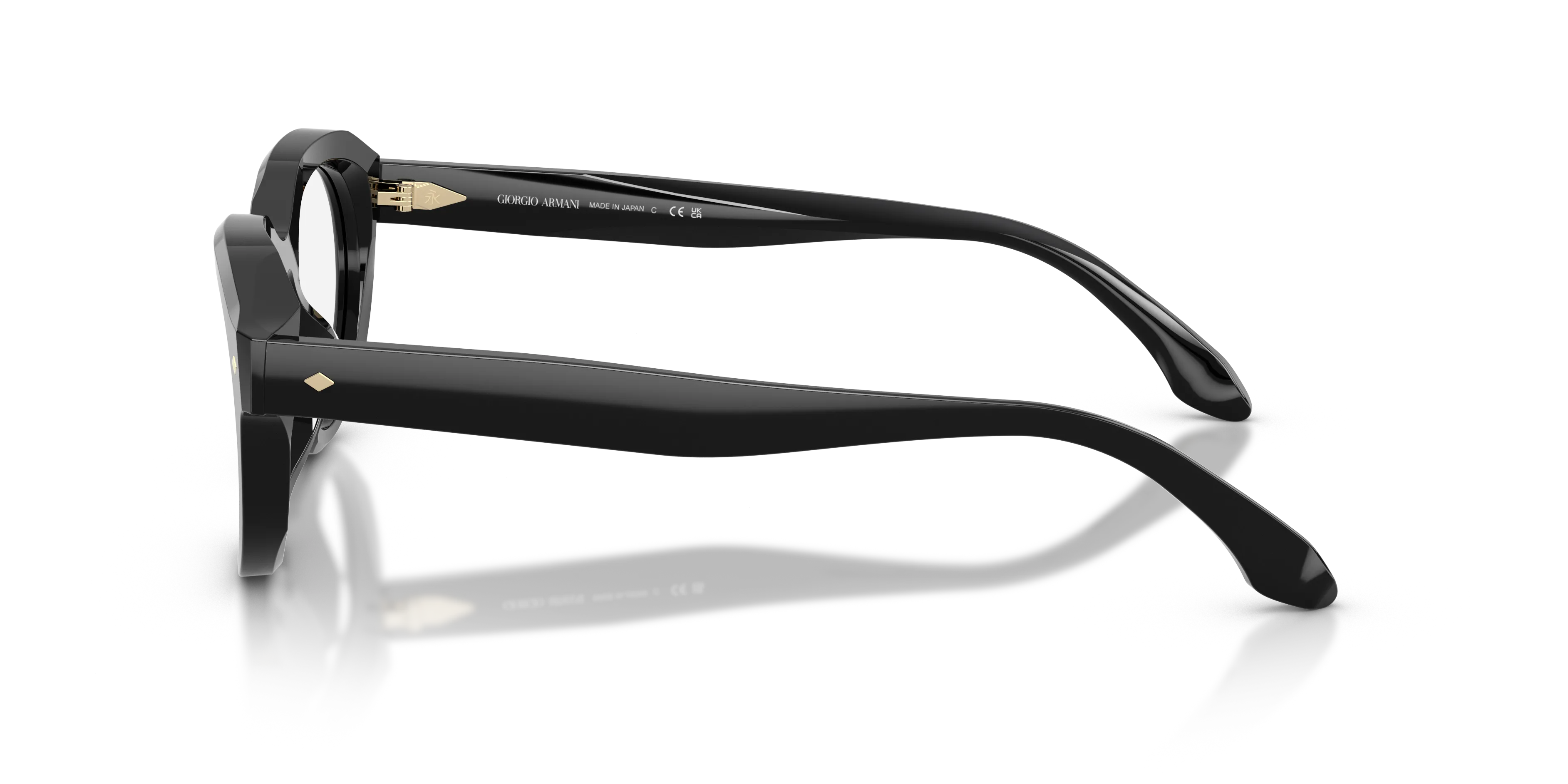 Giorgio Armani AR8261U 60601W Occhiali da sole Acetato Nero Trasparente Rotonda Normale - immagine 4