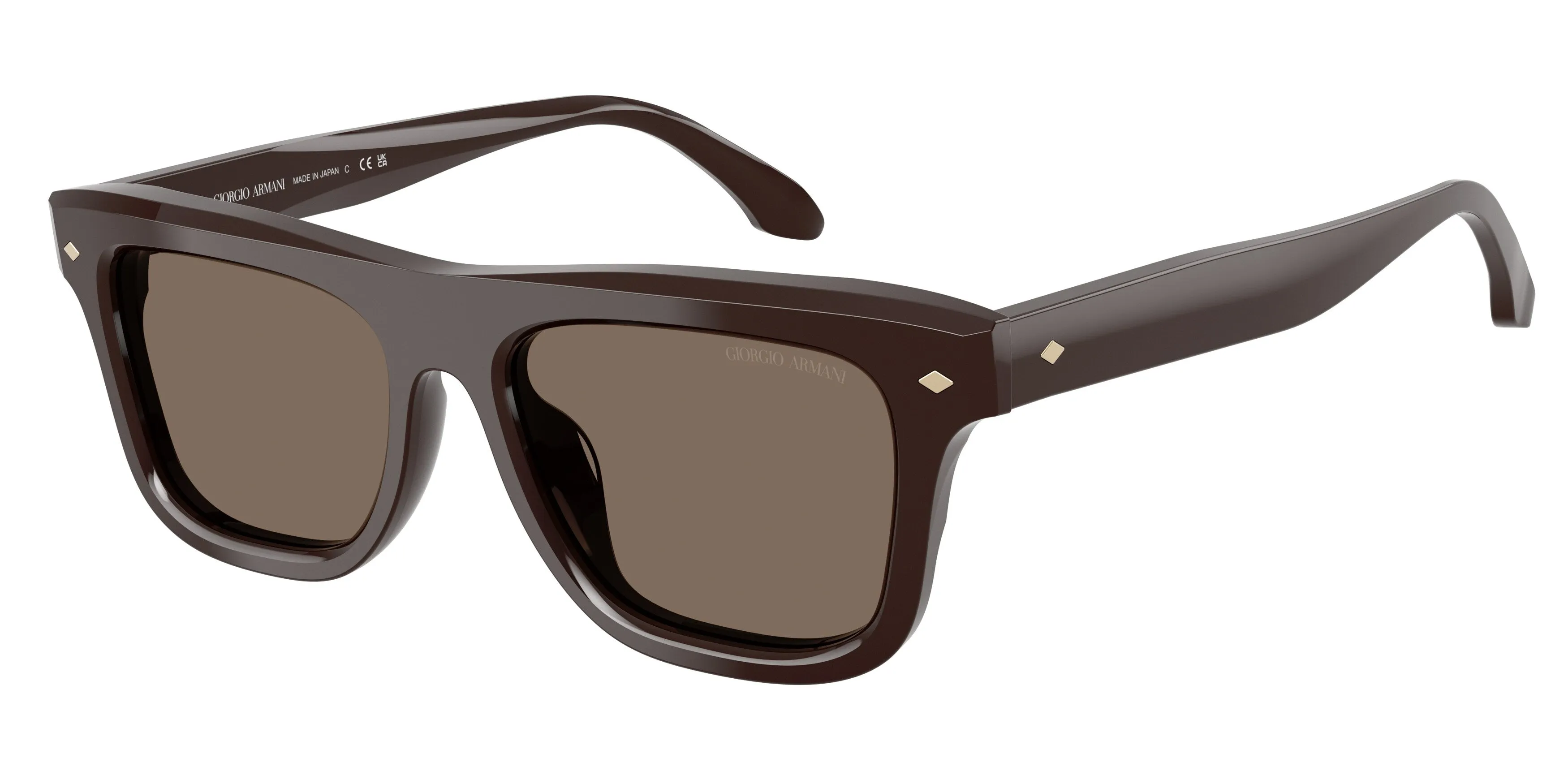 Giorgio Armani AR8259U 643273 Occhiali da sole Acetato Marrone Marrone Pillow Normale - immagine 1