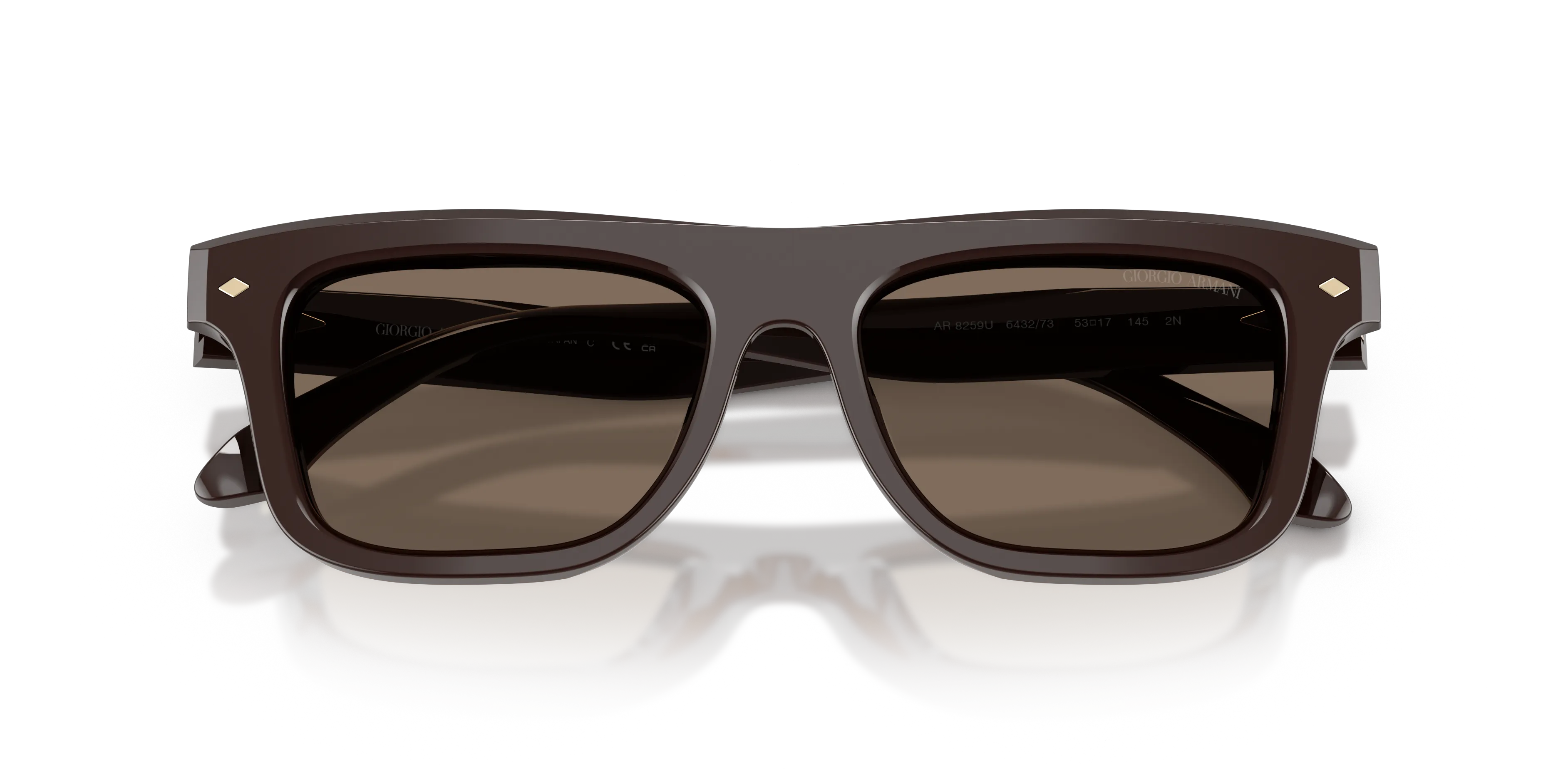 Giorgio Armani AR8259U 643273 Occhiali da sole Acetato Marrone Marrone Pillow Normale - immagine 2