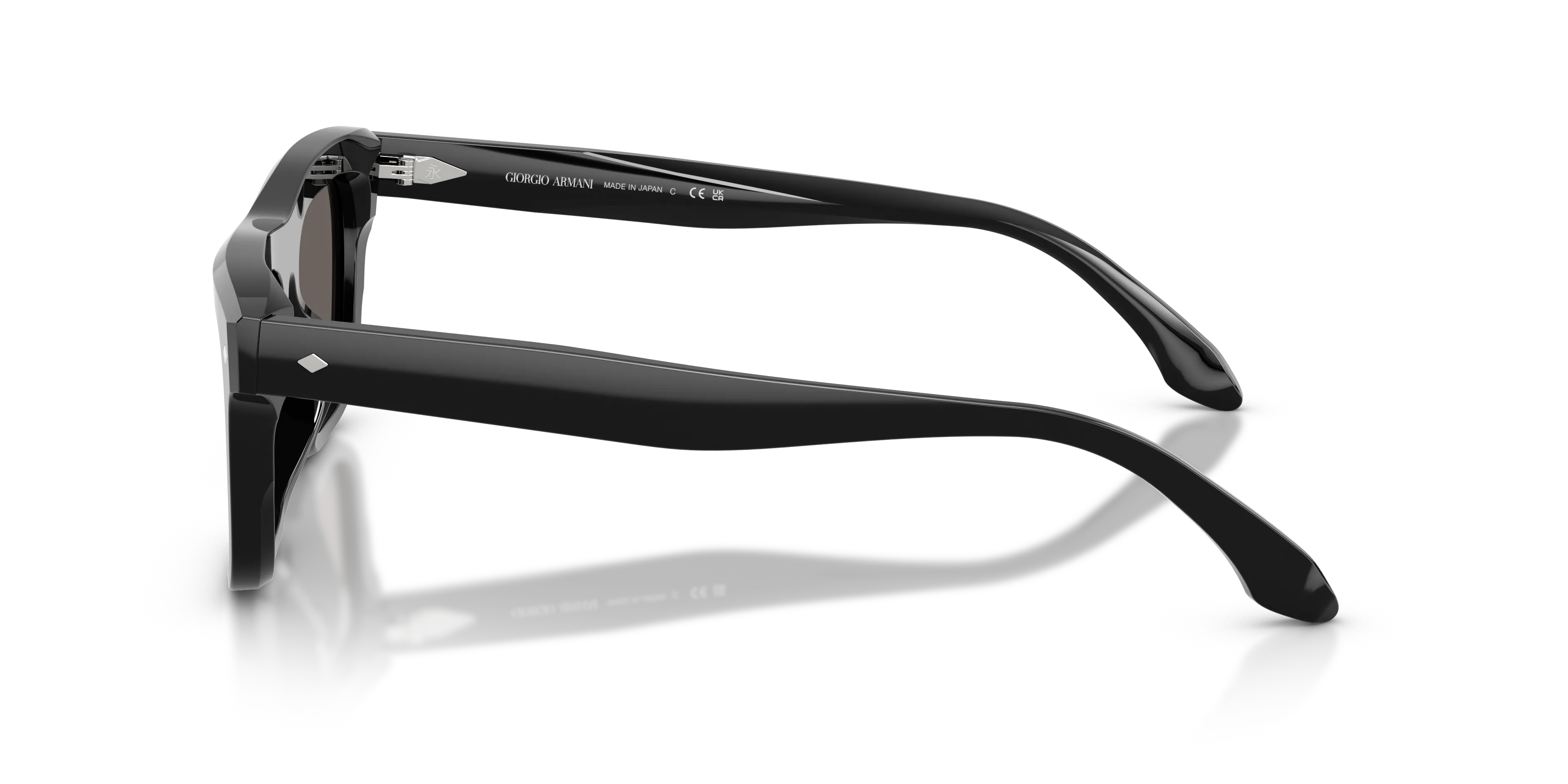 Giorgio Armani AR8259U 6060B1 Occhiali da sole Acetato Nero Grigio Pillow Normale - immagine 4