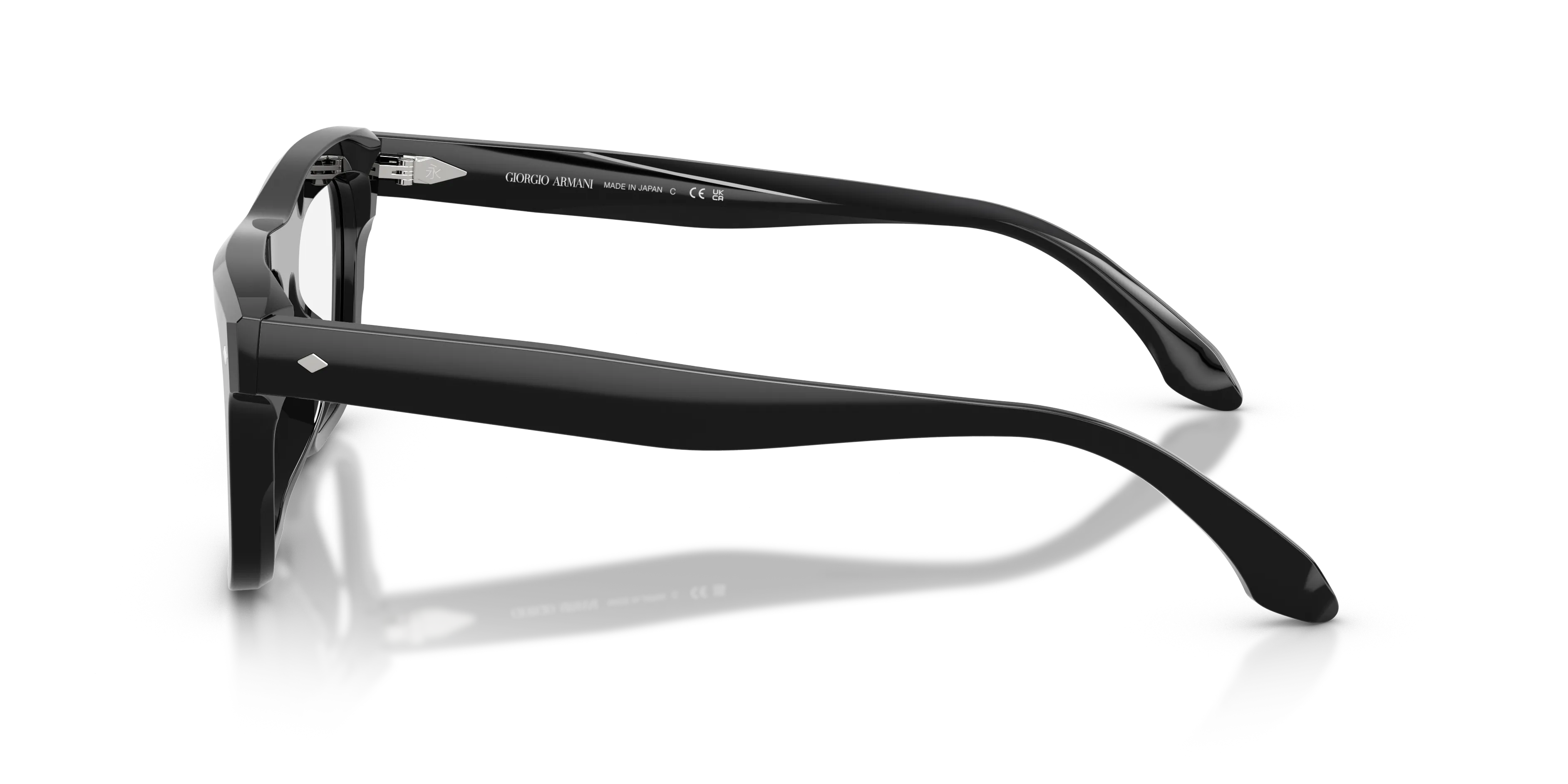 Giorgio Armani AR8259U 60601W Occhiali da sole Acetato Nero Trasparente Pillow Normale - immagine 4