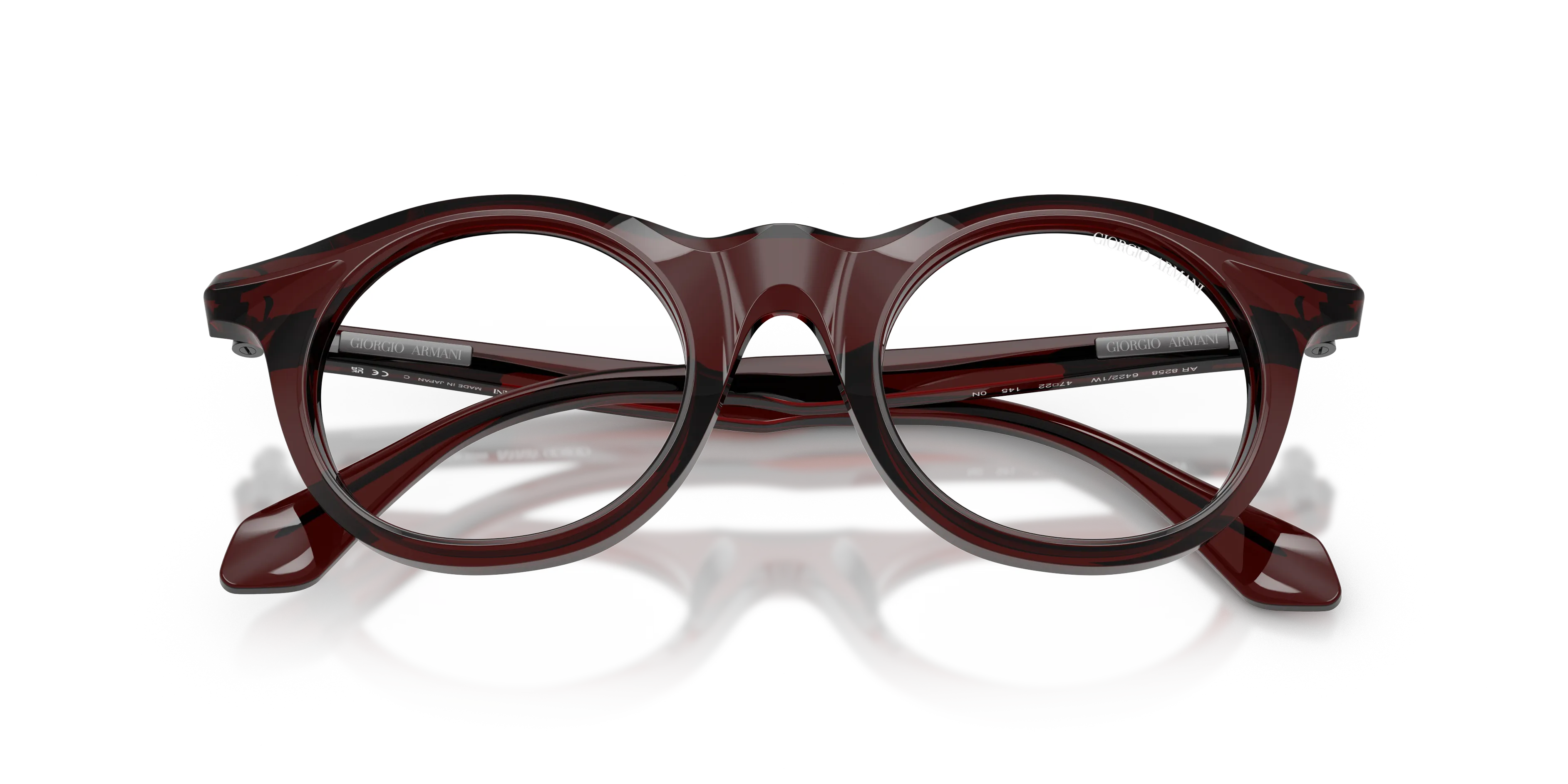 Giorgio Armani AR8258 64221W Occhiali da sole Acetato Rosso Trasparente Pantos Normale - immagine 2