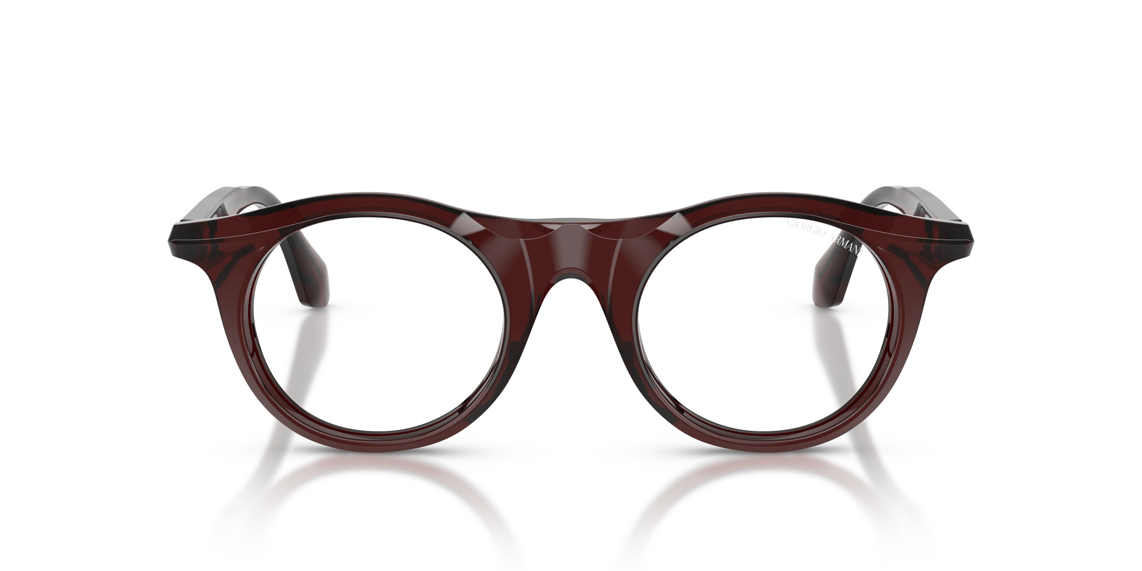 Giorgio Armani AR8258 64221W Occhiali da sole Acetato Rosso Trasparente Pantos Normale - immagine 3