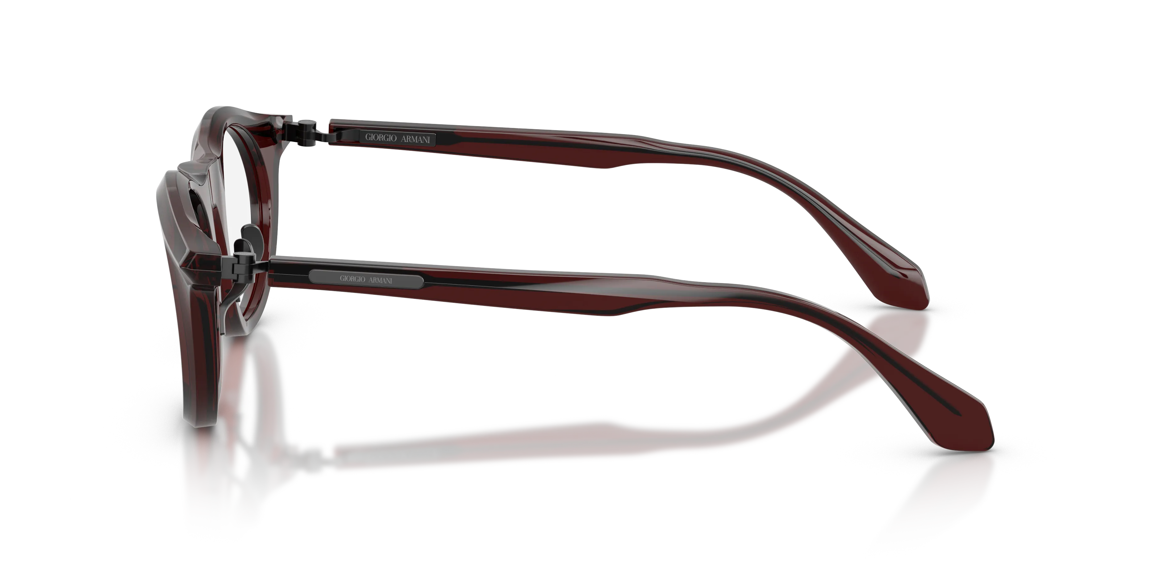Giorgio Armani AR8258 64221W Occhiali da sole Acetato Rosso Trasparente Pantos Normale - immagine 4
