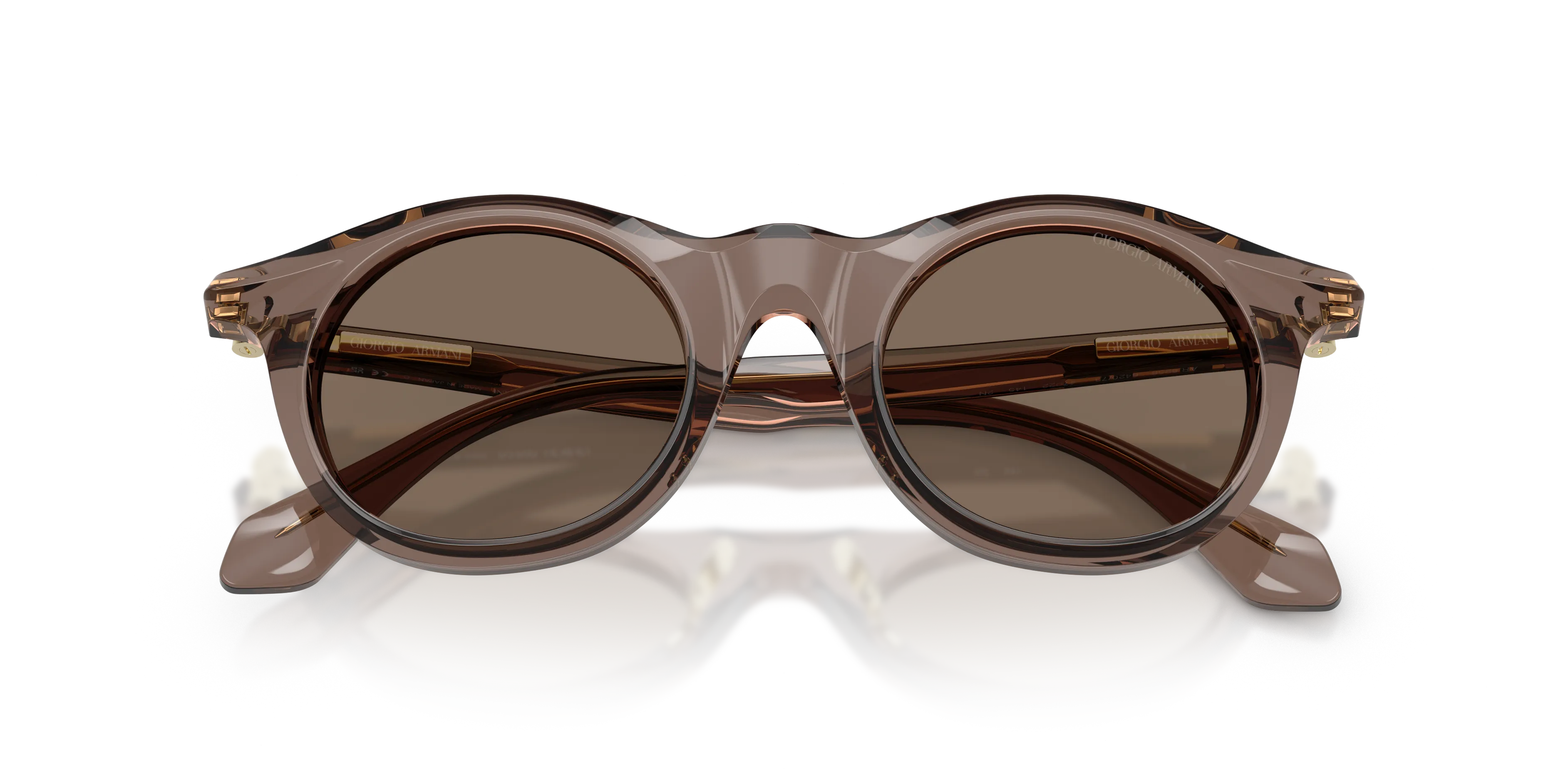 Giorgio Armani AR8258 642073 Occhiali da sole Acetato Marrone Marrone Pantos Normale - immagine 2