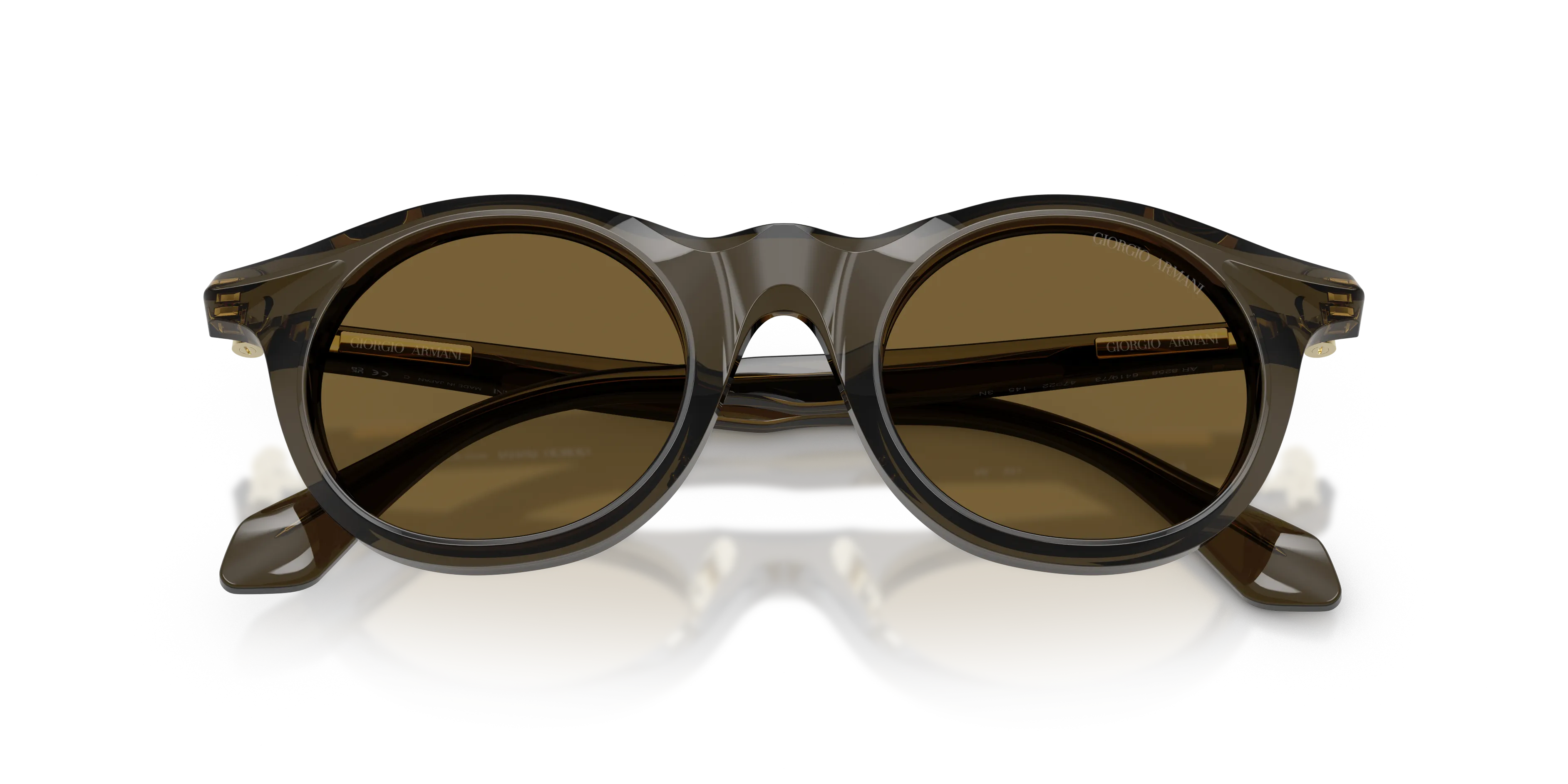 Giorgio Armani AR8258 641973 Occhiali da sole Acetato Verde Marrone Pantos Normale - immagine 2