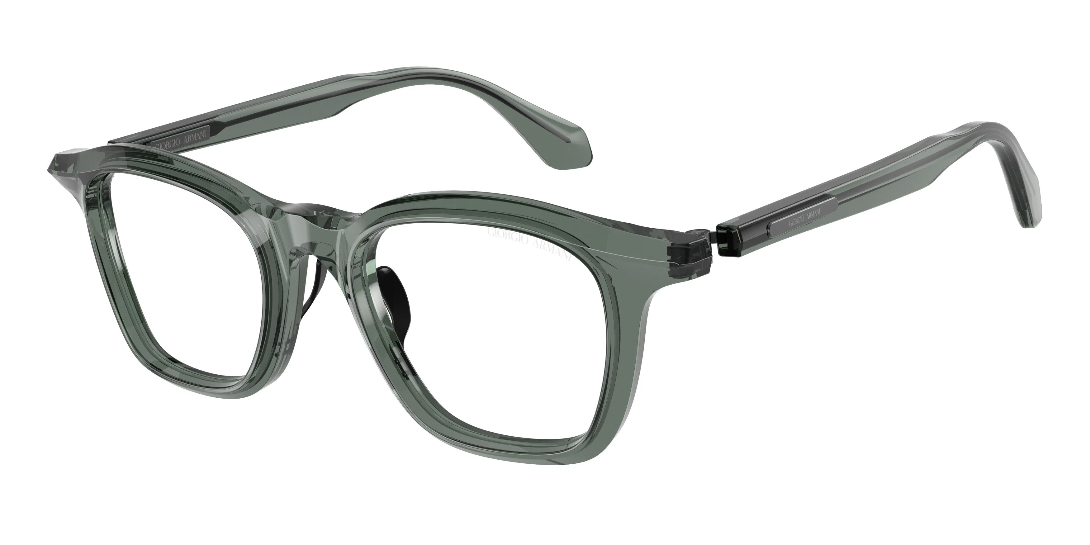 Giorgio Armani AR8257 64251W Occhiali da sole Acetato Verde Trasparente Pillow Normale - immagine 1