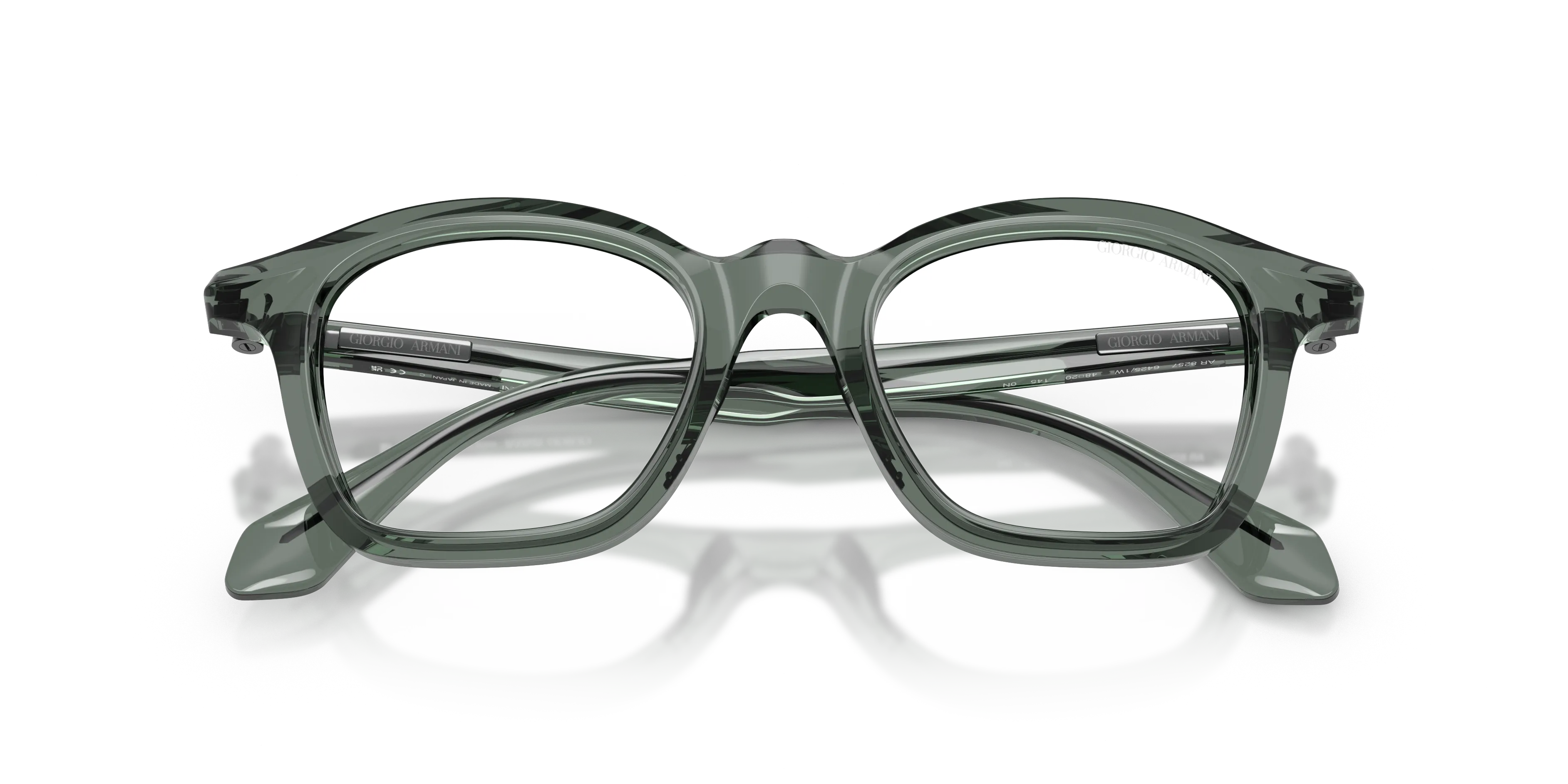 Giorgio Armani AR8257 64251W Occhiali da sole Acetato Verde Trasparente Pillow Normale - immagine 2