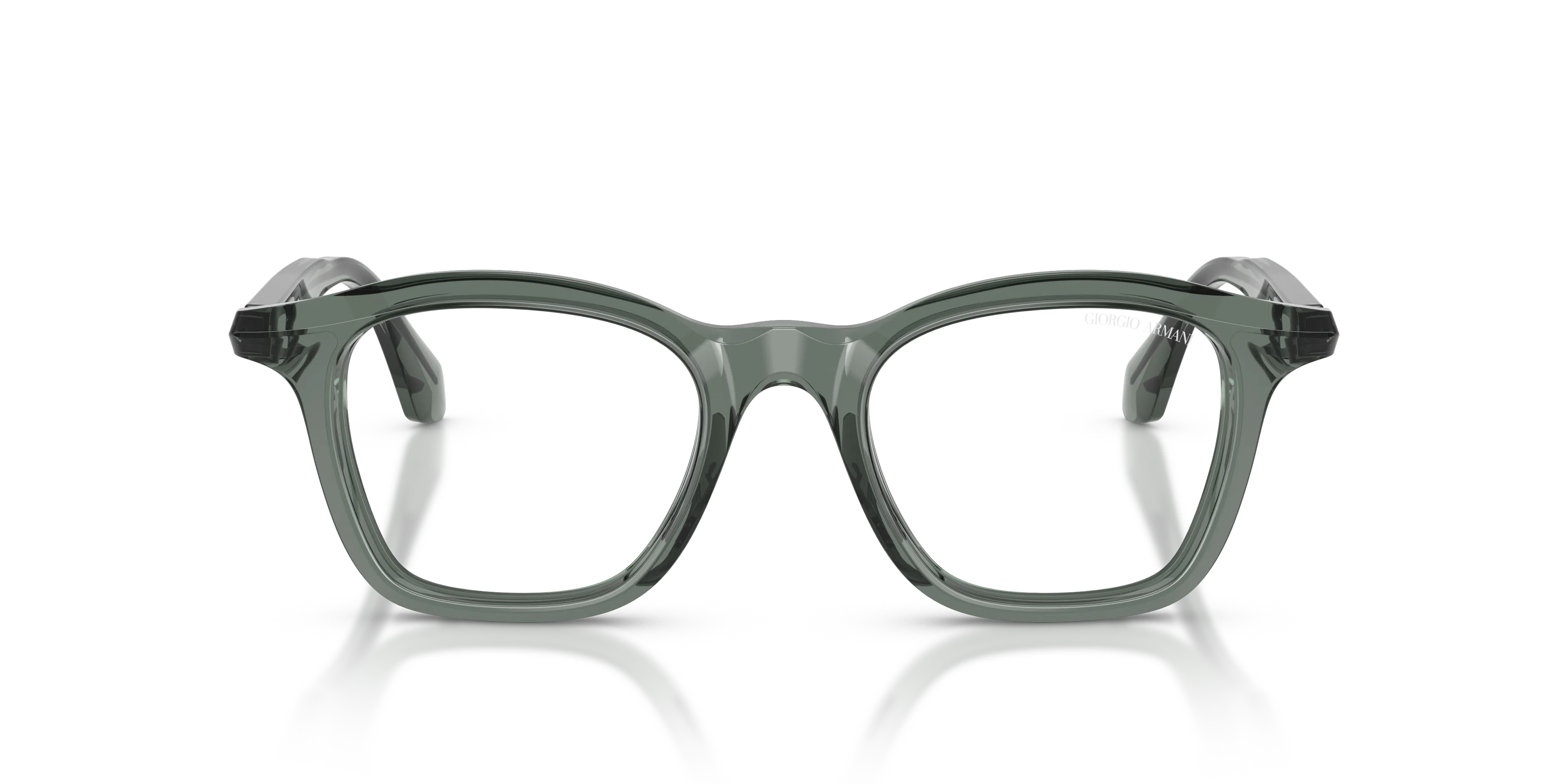 Giorgio Armani AR8257 64251W Occhiali da sole Acetato Verde Trasparente Pillow Normale - immagine 3