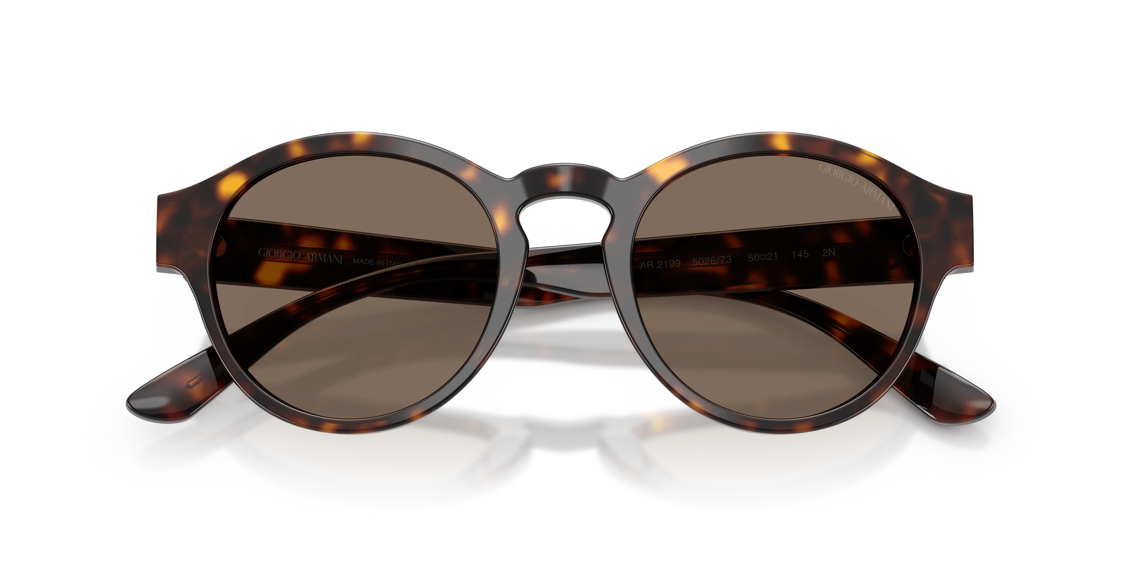 Giorgio Armani AR8146 502673 Occhiali da sole Acetato Marrone Marrone Pantos Normale - immagine 2