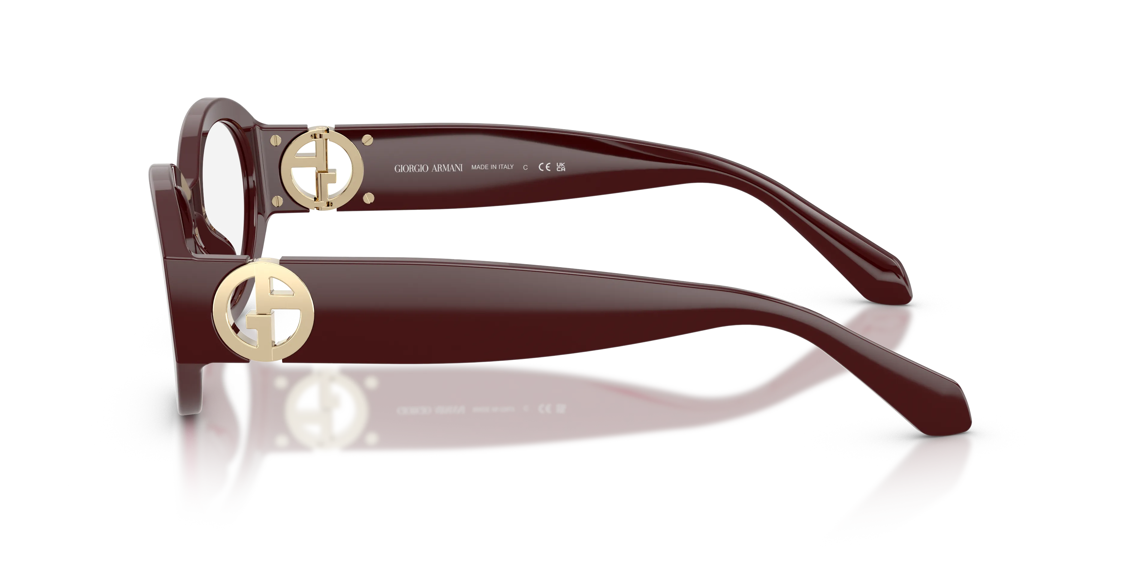 Giorgio Armani AR7298U 6481 Montature da vista Acetato Rosso Trasparente Rotonda Normale - immagine 4