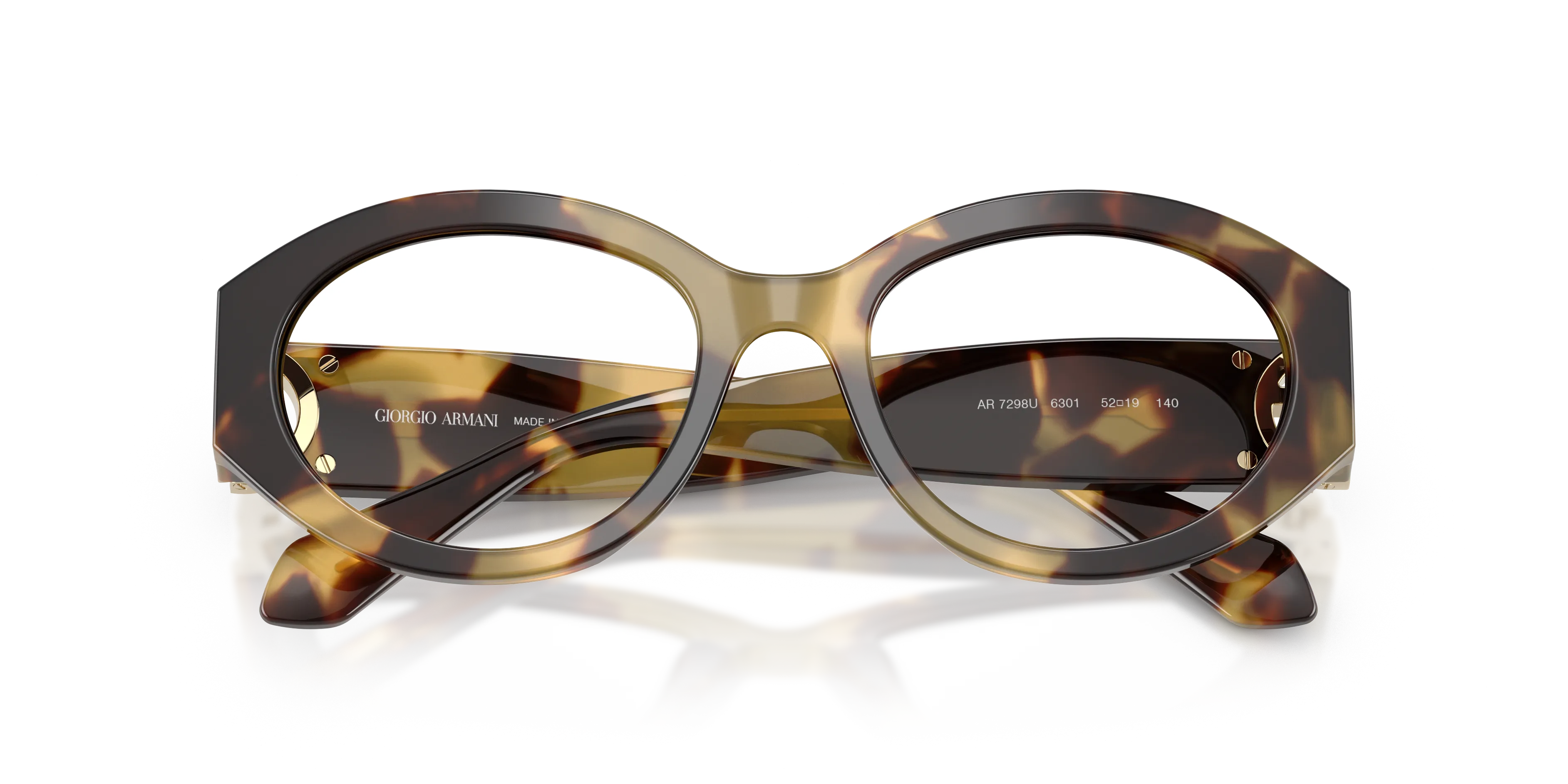 Giorgio Armani AR7298U 6301 Montature da vista Acetato Grigio Trasparente Rotonda Normale - immagine 2