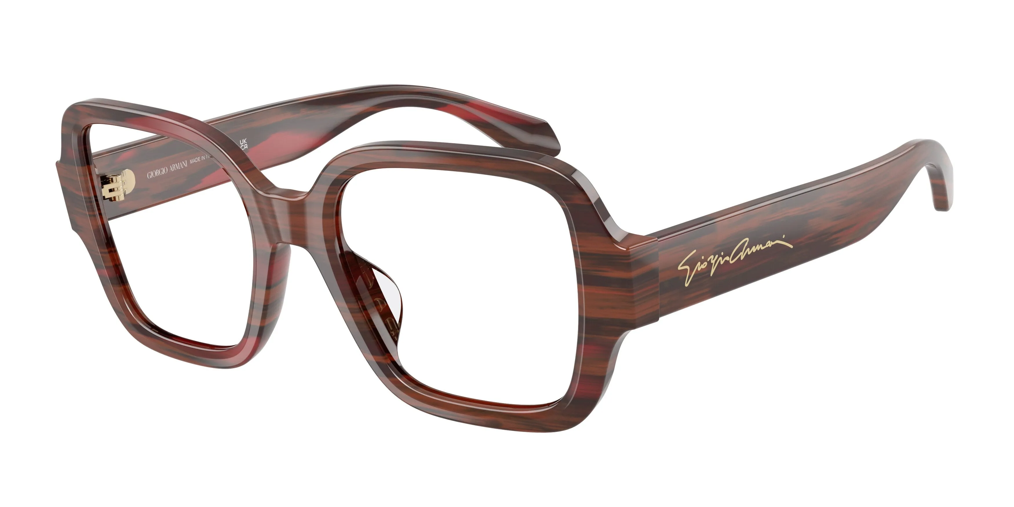 Giorgio Armani AR7297U 6479 Montature da vista Acetato Viola Trasparente Squadrata Normale - immagine 1