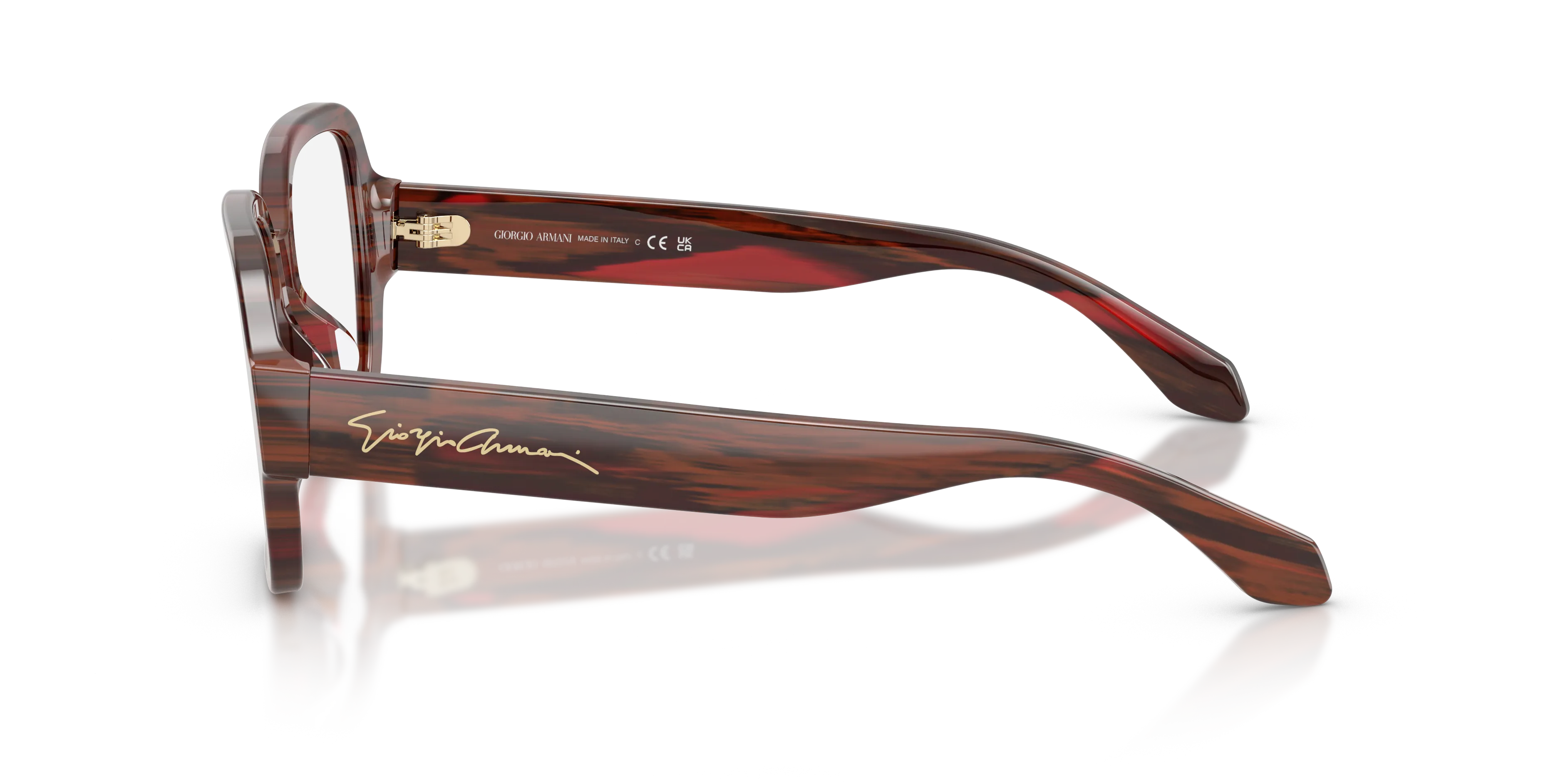 Giorgio Armani AR7297U 6479 Montature da vista Acetato Viola Trasparente Squadrata Normale - immagine 4
