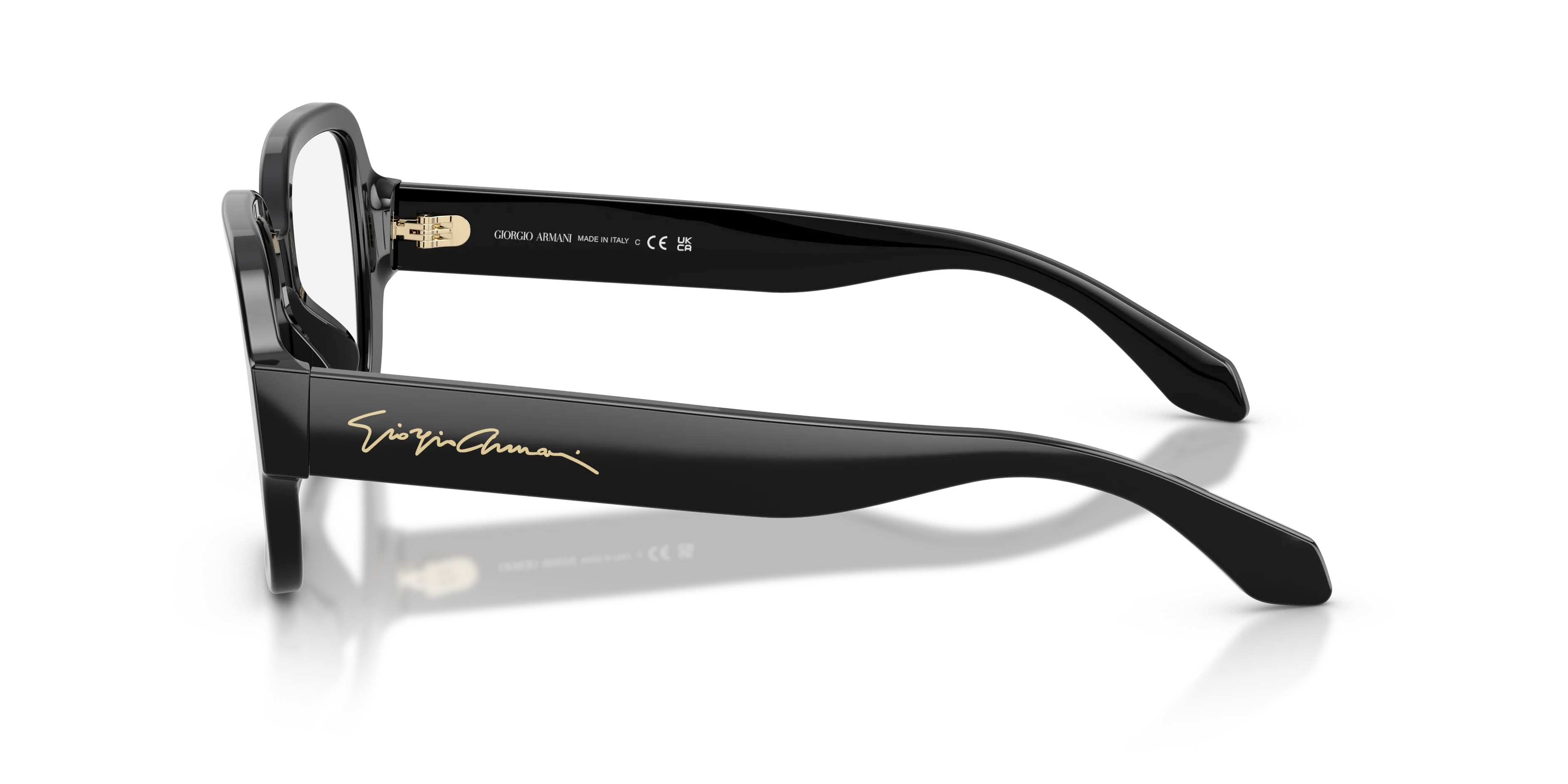 Giorgio Armani AR7297U 5875 Montature da vista Acetato Nero Trasparente Squadrata Normale - immagine 4