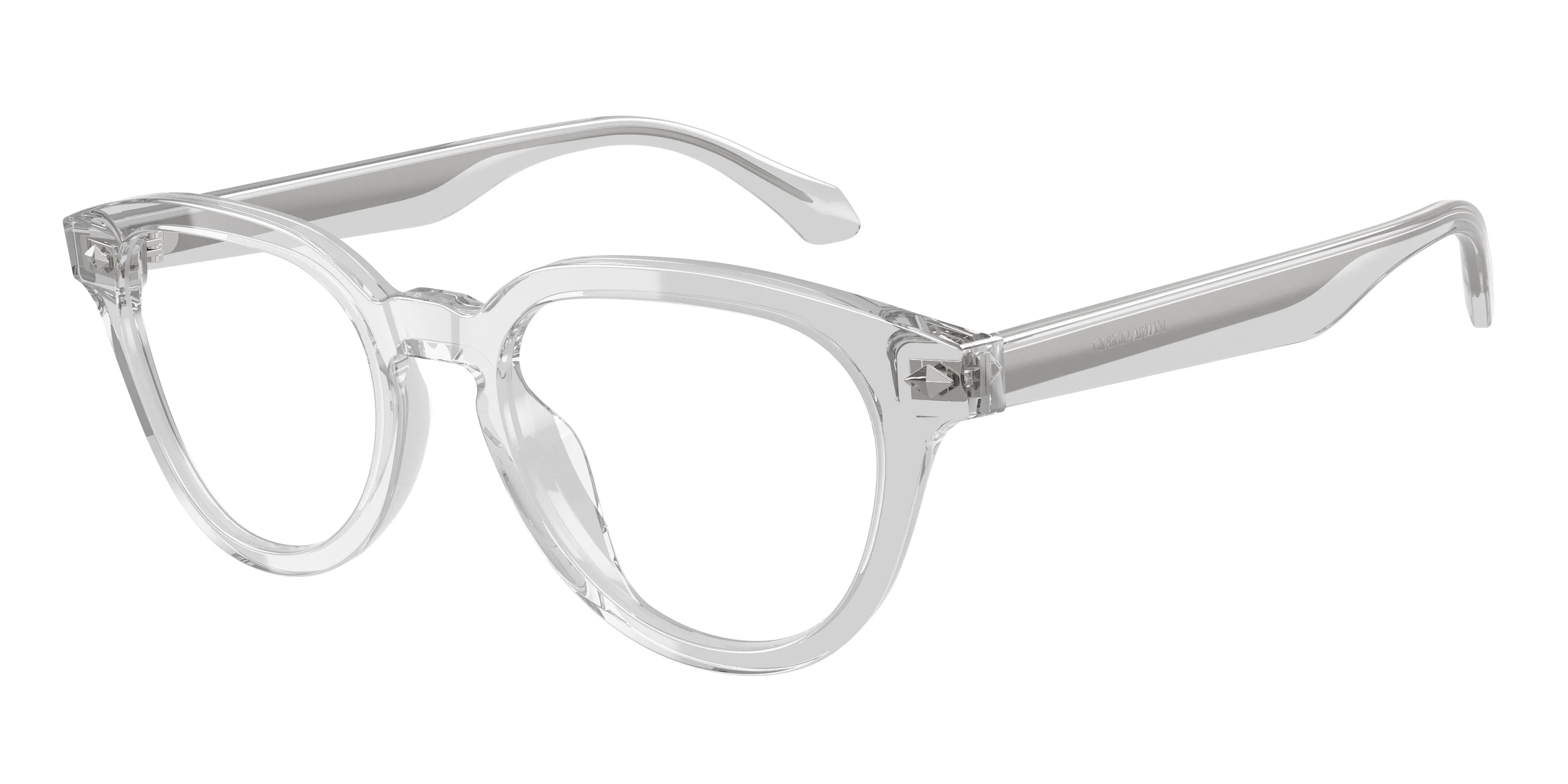 Giorgio Armani AR7296U 6470 Montature da vista Acetato Grigio Trasparente Pantos Normale - immagine 1