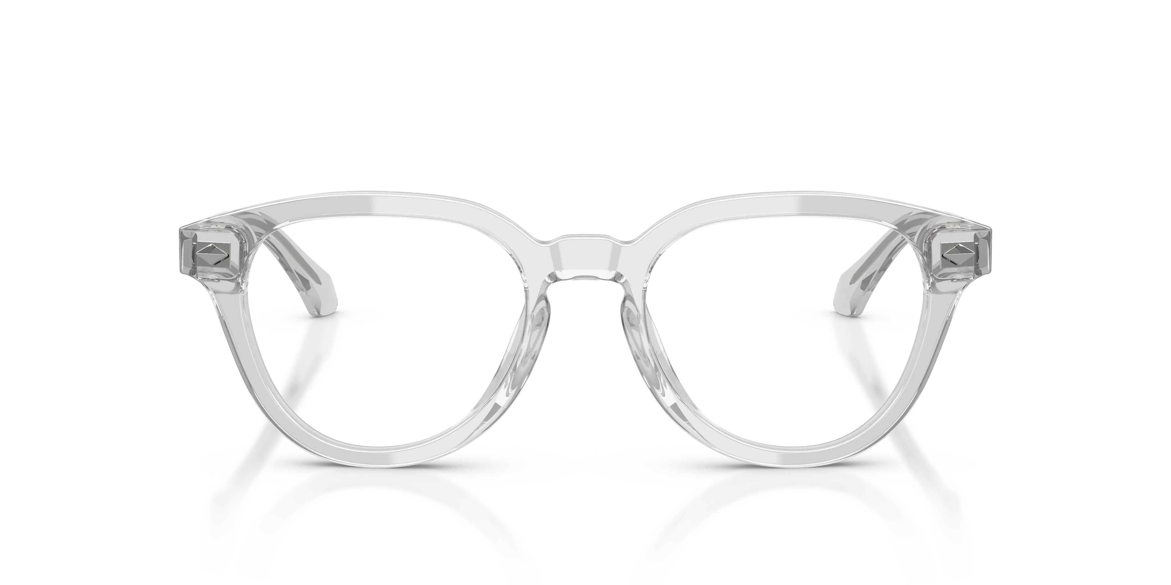Giorgio Armani AR7296U 6470 Montature da vista Acetato Grigio Trasparente Pantos Normale - immagine 3