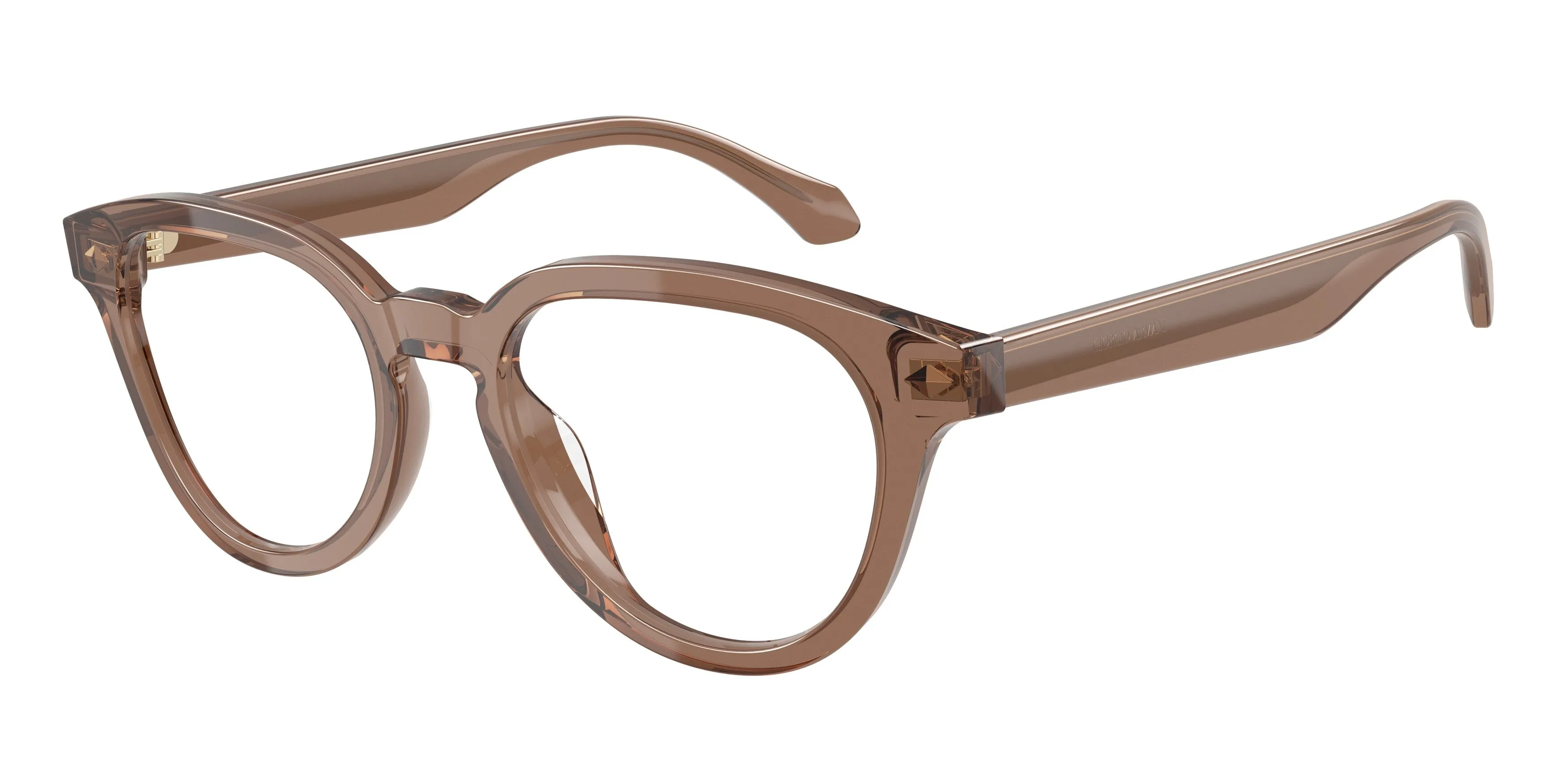 Giorgio Armani AR7296U 6469 Montature da vista Acetato Marrone Trasparente Pantos Normale - immagine 1