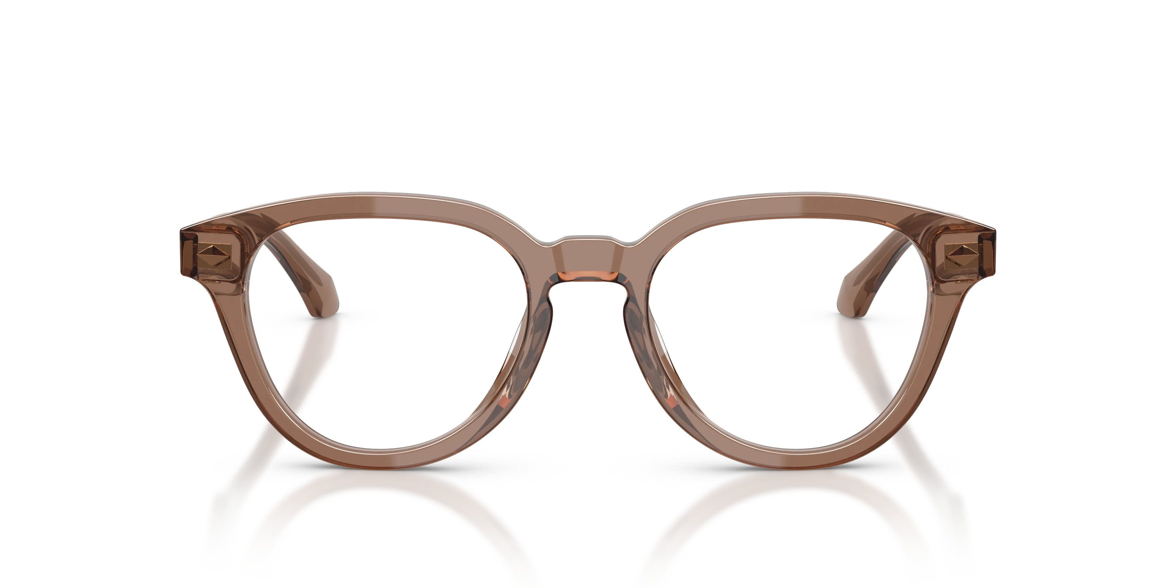 Giorgio Armani AR7296U 6469 Montature da vista Acetato Marrone Trasparente Pantos Normale - immagine 3