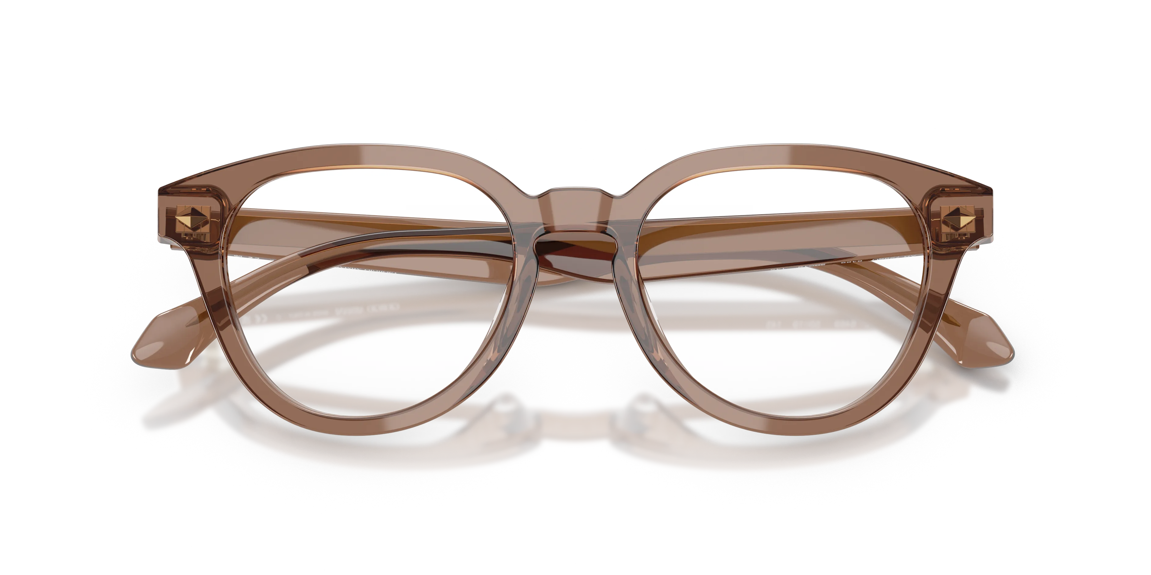 Giorgio Armani AR7296U 6469 Montature da vista Acetato Marrone Trasparente Pantos Normale - immagine 2