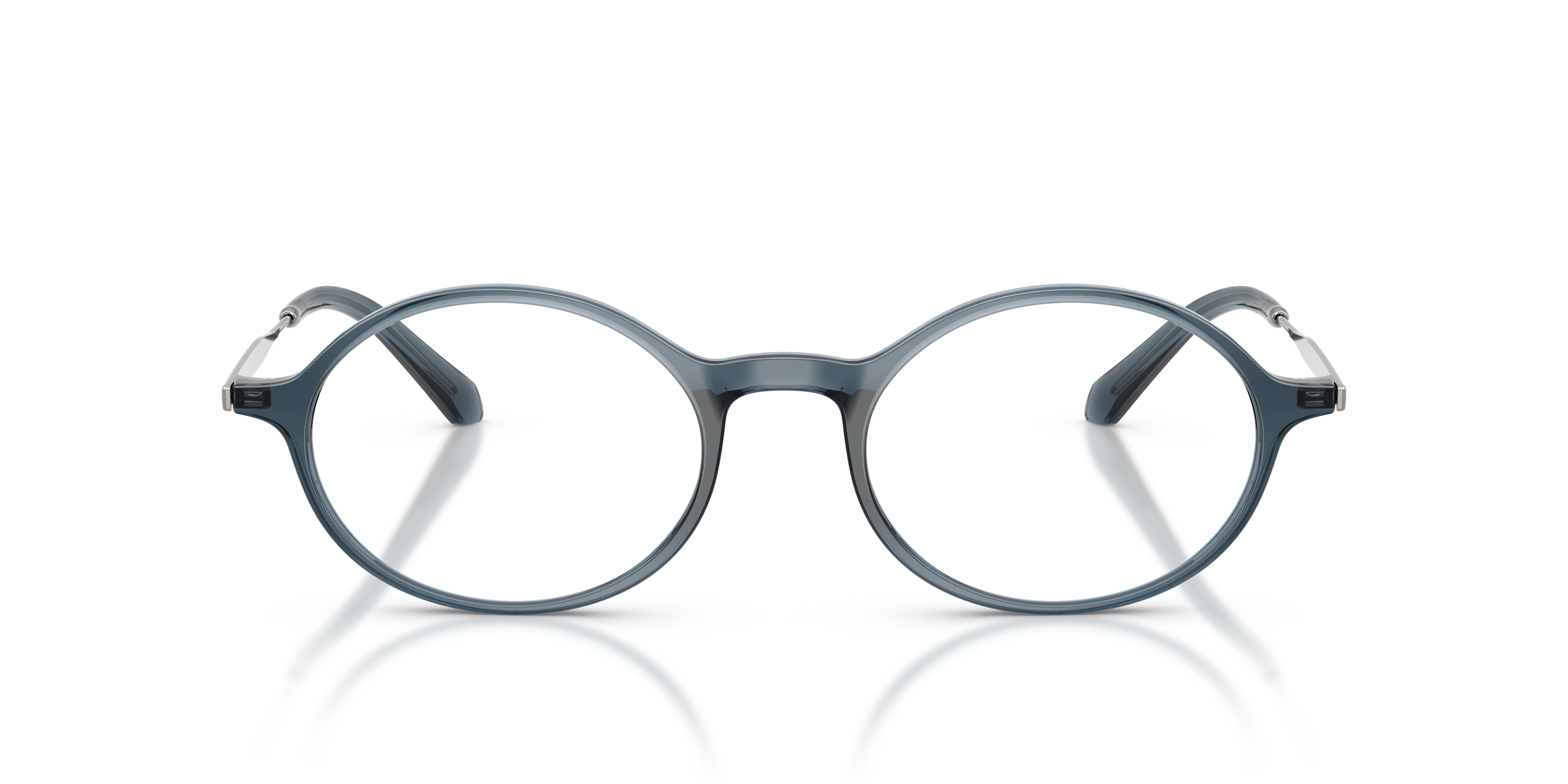 Giorgio Armani AR7295U 6485 Montature da vista Iniettato Blu Trasparente Rotonda Normale - immagine 3