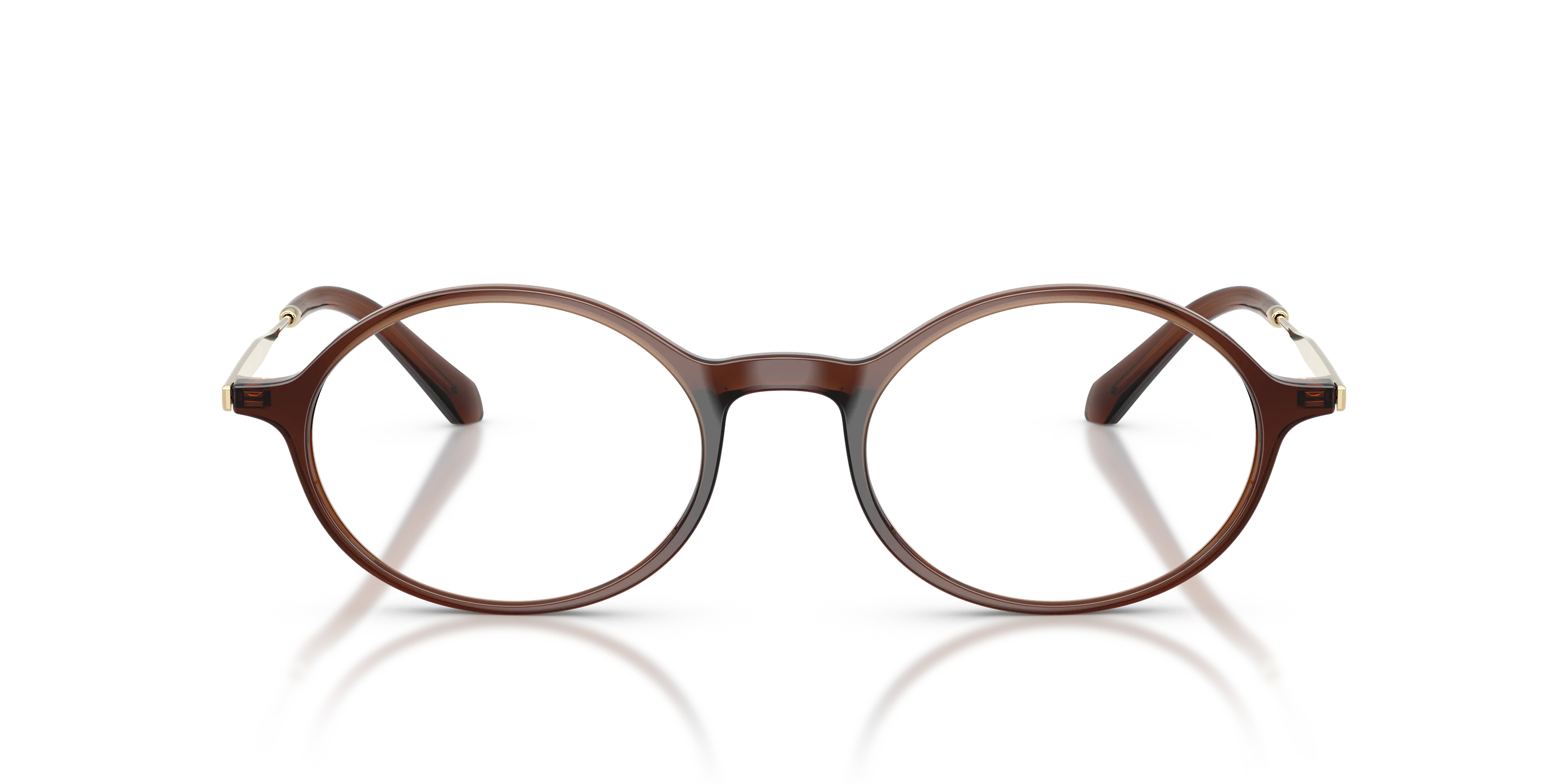 Giorgio Armani AR7295U 6484 Montature da vista Iniettato Marrone Trasparente Rotonda Normale - immagine 3