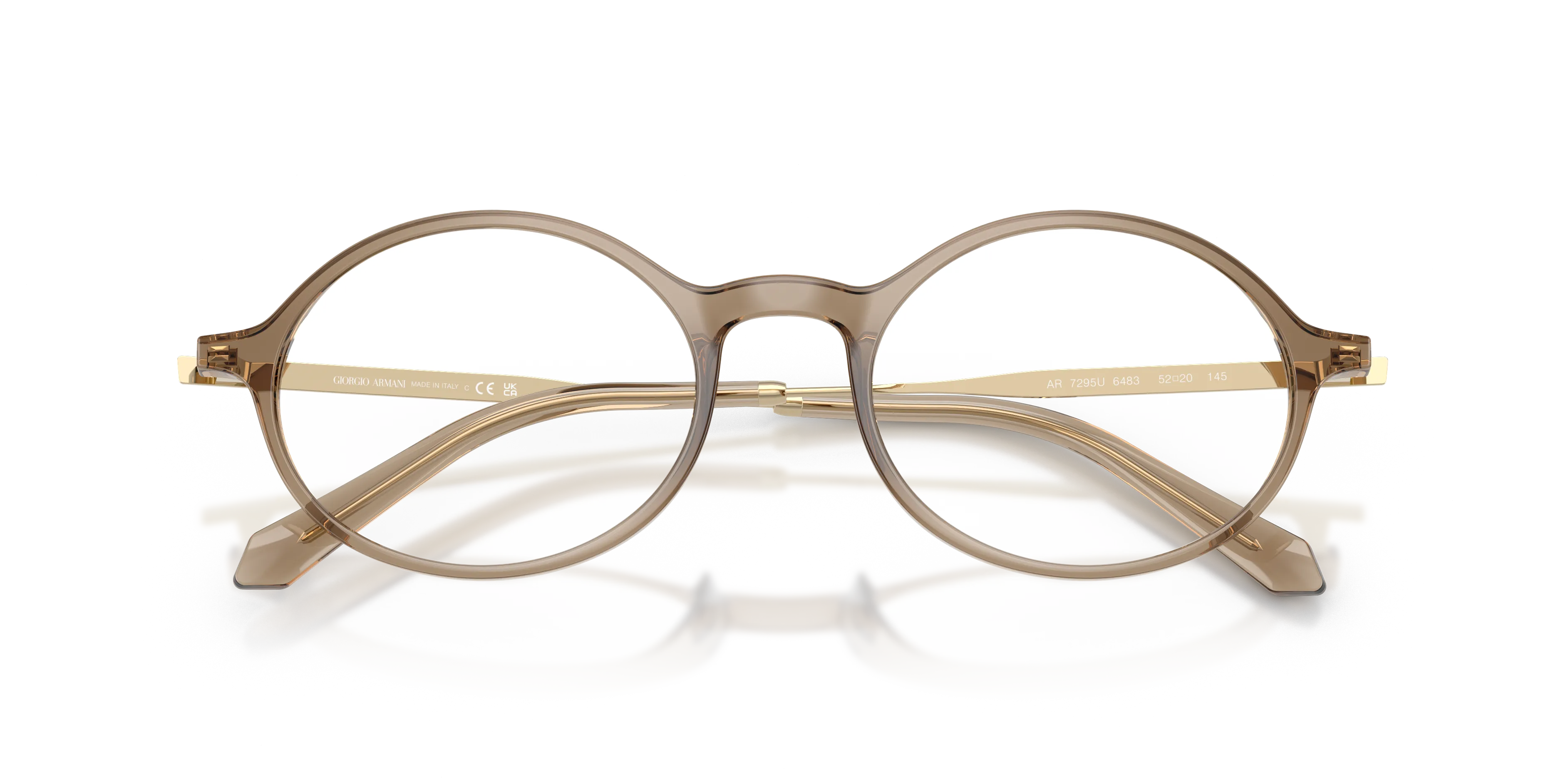 Giorgio Armani AR7295U 6483 Montature da vista Iniettato Verde Trasparente Rotonda Normale - immagine 2