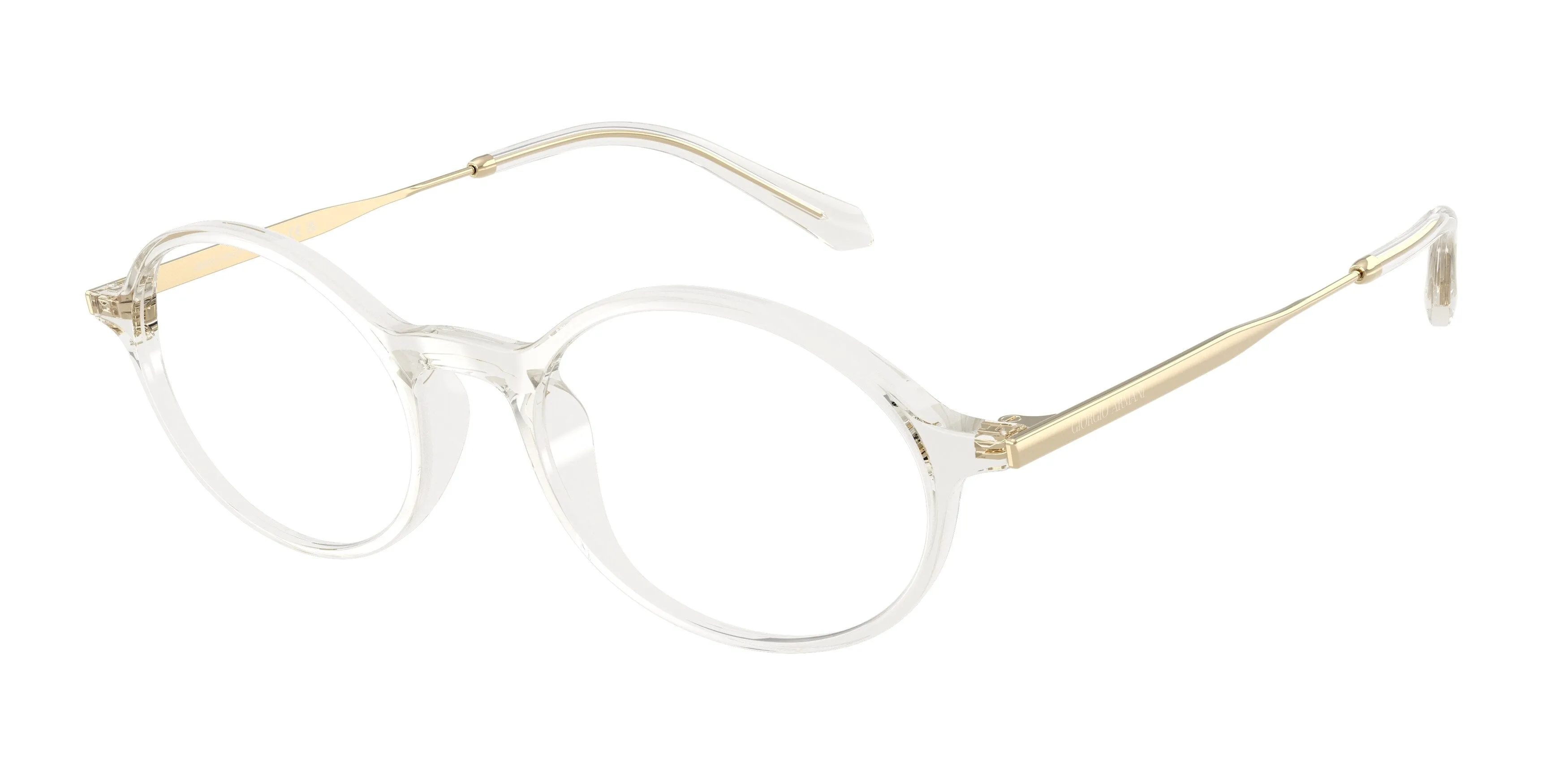 Giorgio Armani AR7295U 6482 Montature da vista Iniettato Giallo Trasparente Rotonda Normale - immagine 1