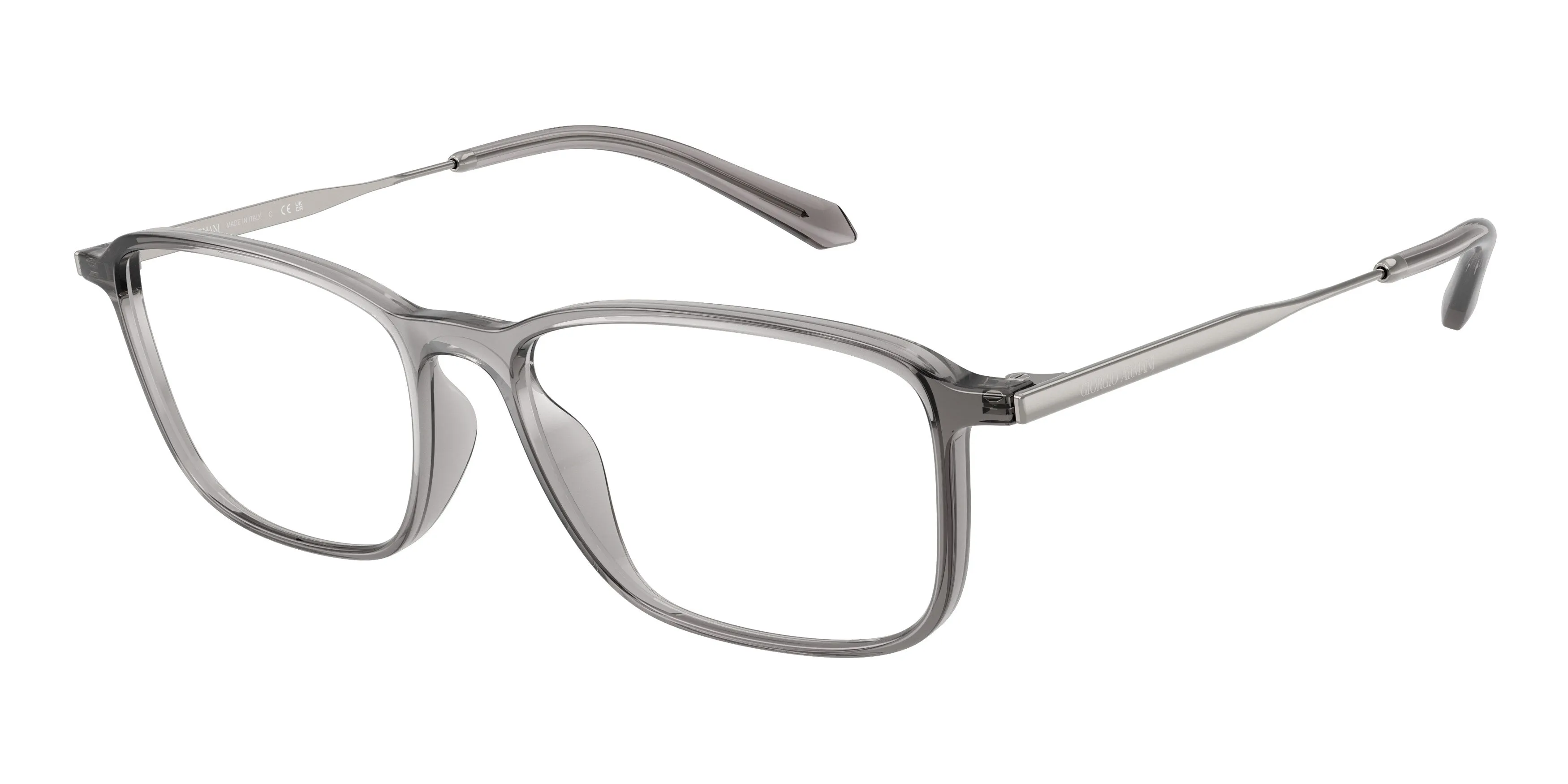 Giorgio Armani AR7294U 6489 Montature da vista Iniettato Grigio Trasparente Squadrata Normale - immagine 1