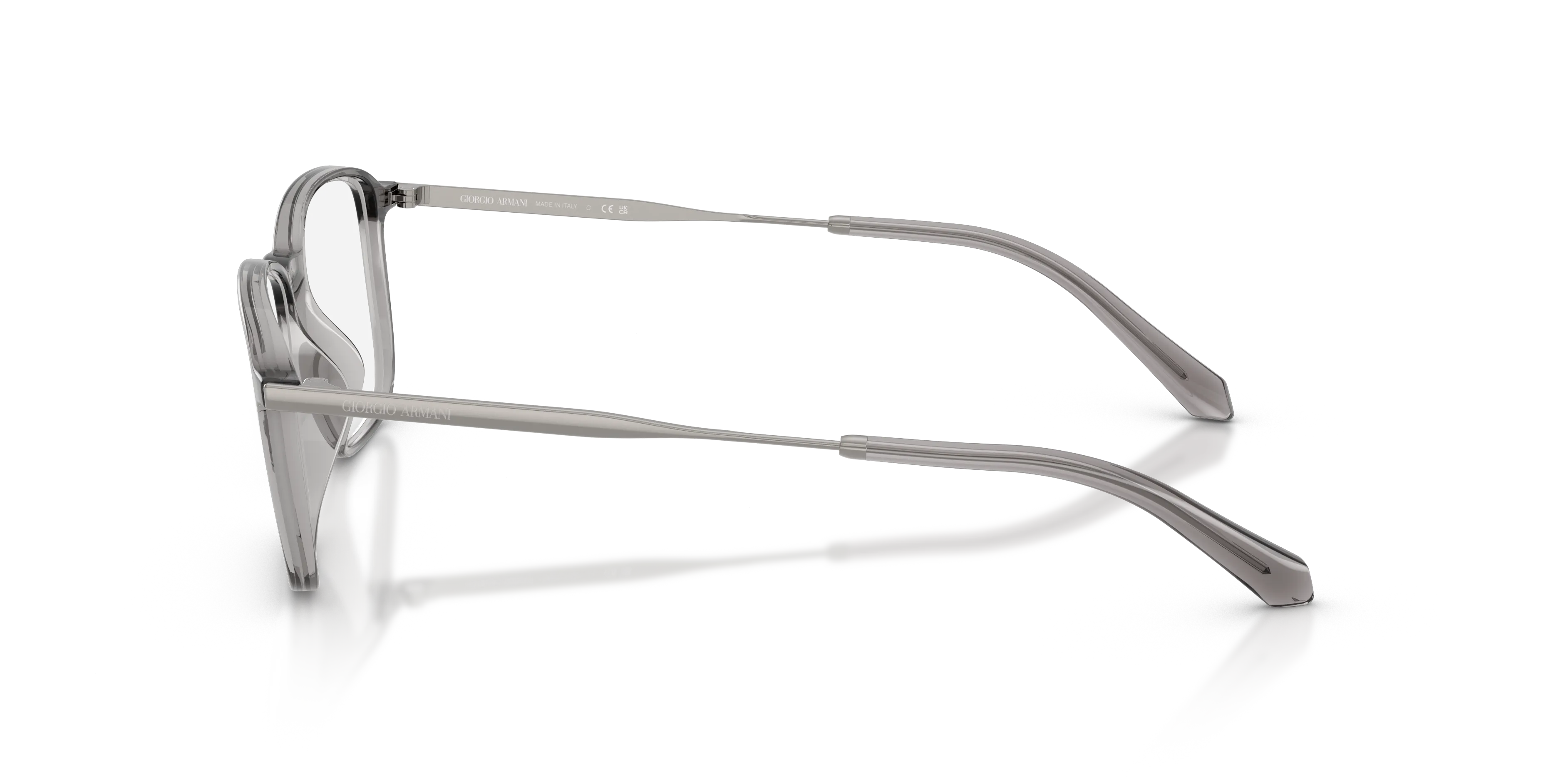 Giorgio Armani AR7294U 6489 Montature da vista Iniettato Grigio Trasparente Squadrata Normale - immagine 4
