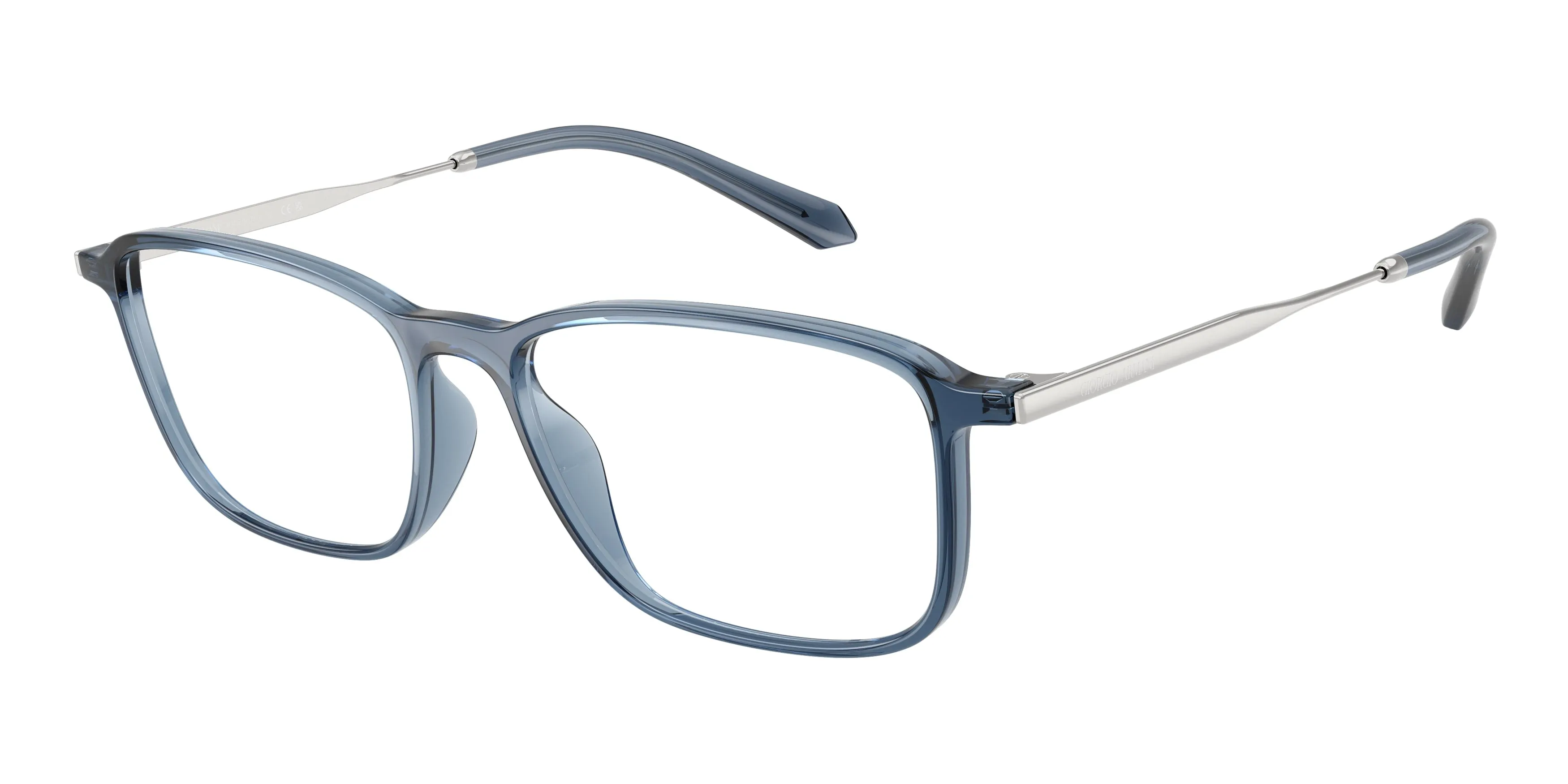 Giorgio Armani AR7294U 6488 Montature da vista Iniettato Blu Trasparente Squadrata Normale - immagine 1