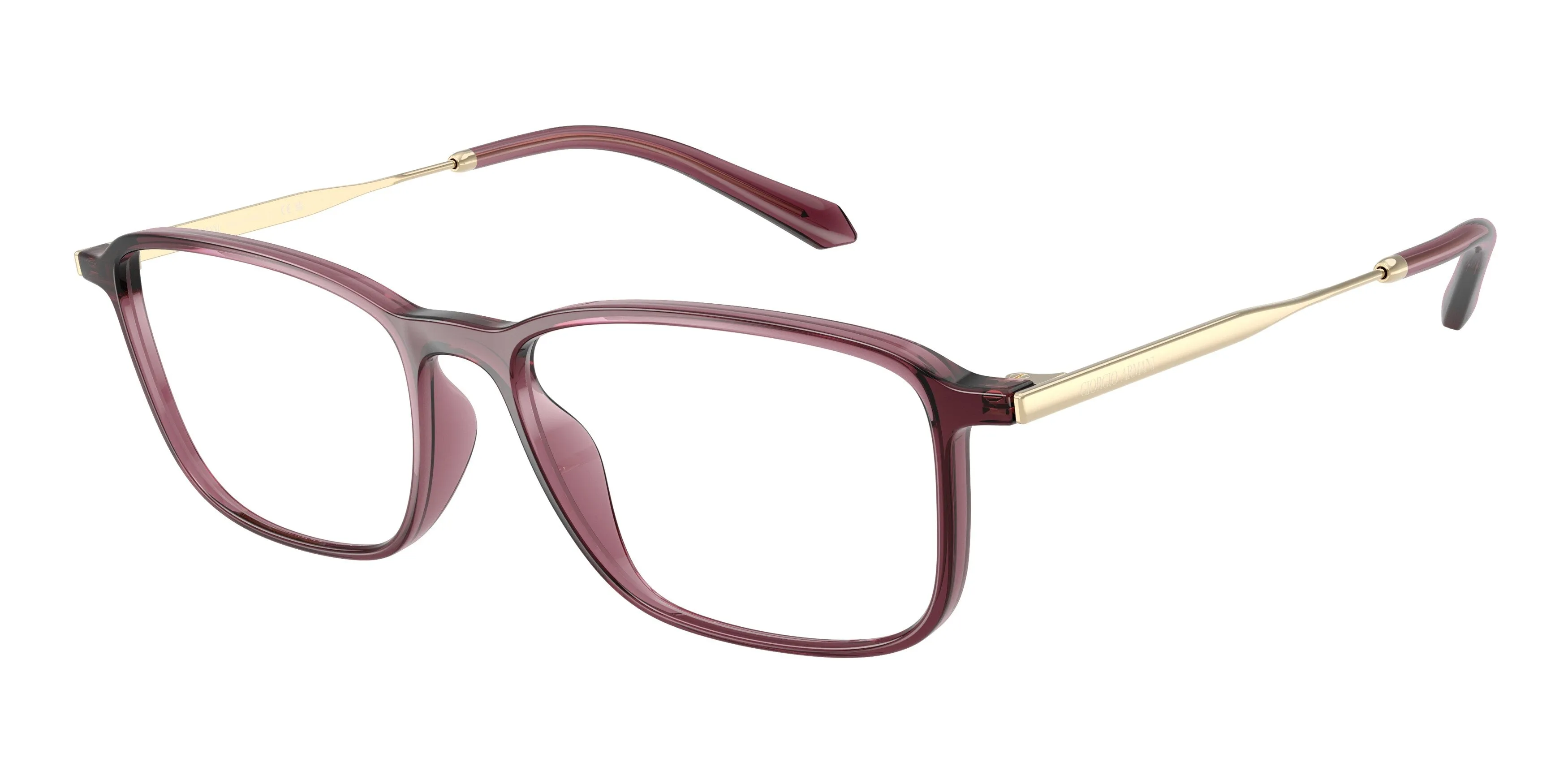 Giorgio Armani AR7294U 6487 Montature da vista Iniettato Rosso Trasparente Squadrata Normale - immagine 1