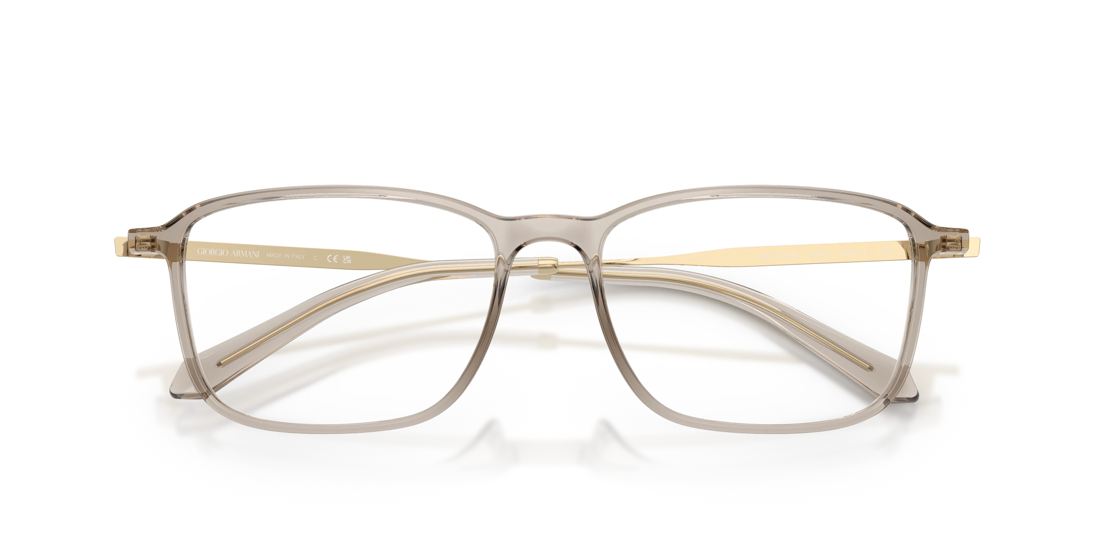 Giorgio Armani AR7294U 6486 Montature da vista Iniettato Marrone Trasparente Squadrata Normale - immagine 2