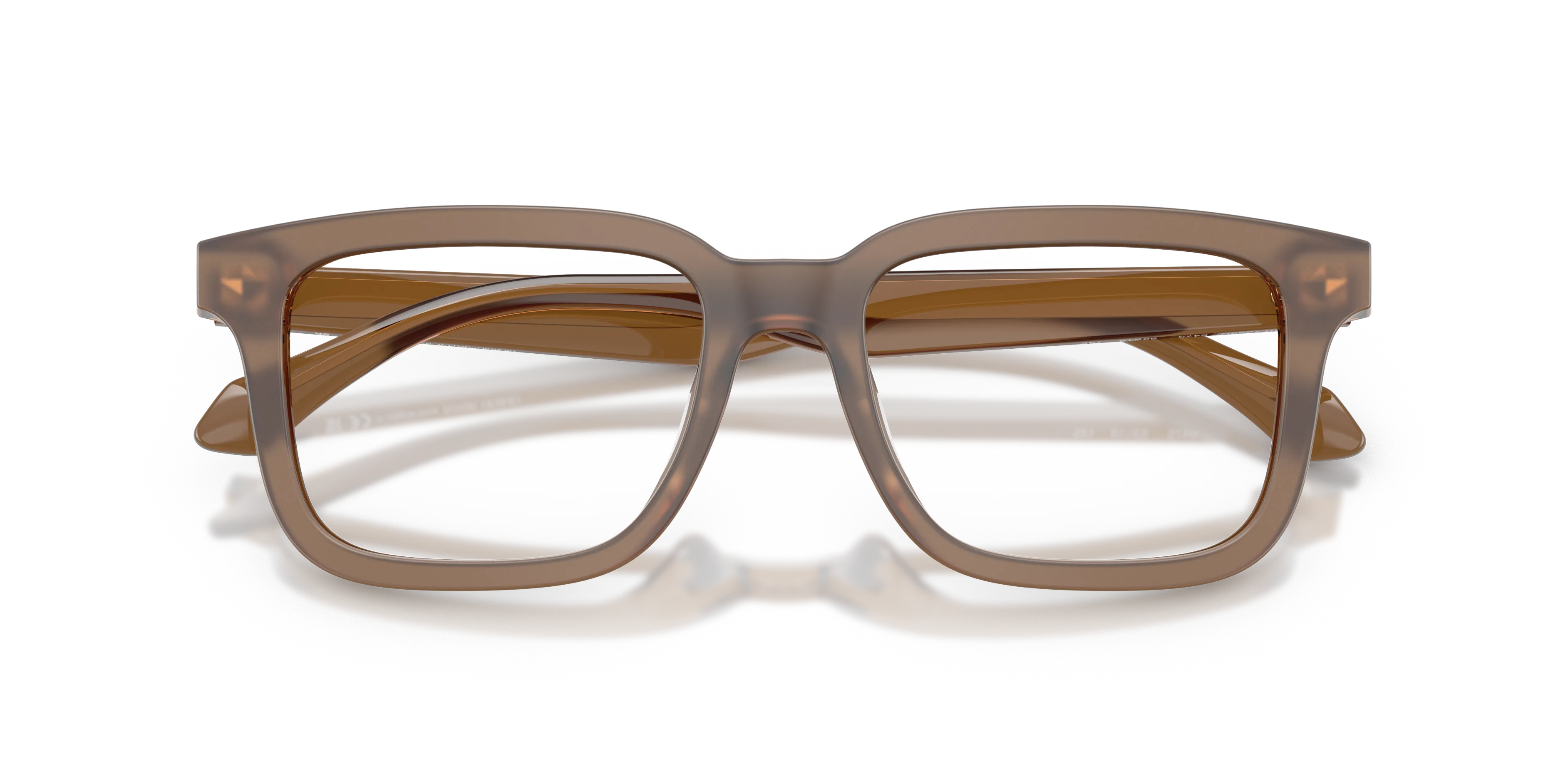 Giorgio Armani AR7293U 6475 Montature da vista Acetato Marrone Trasparente Squadrata Normale - immagine 2