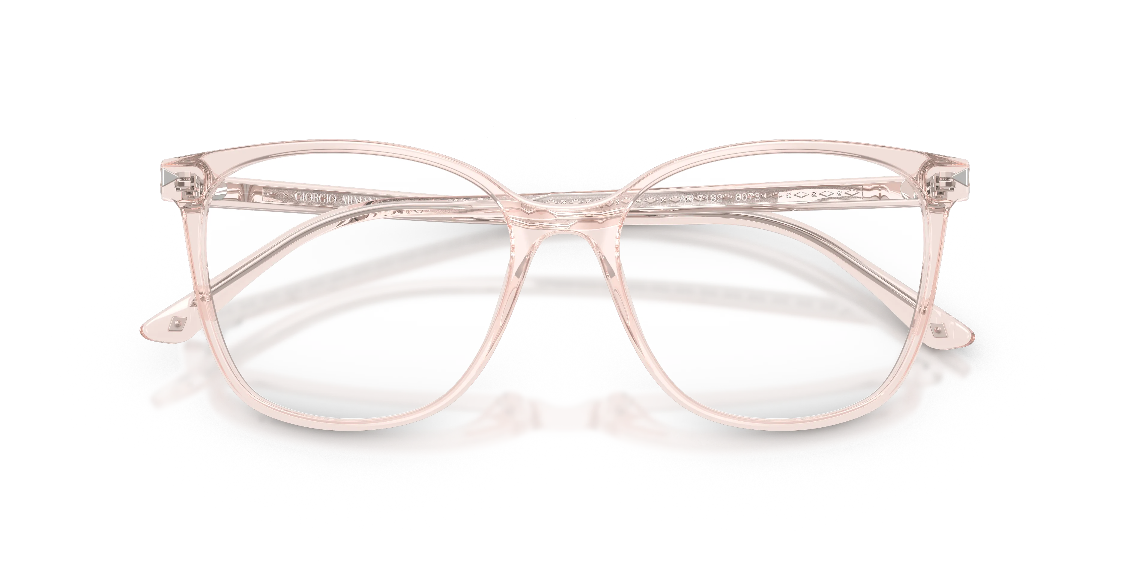 Giorgio Armani AR7192 6073 Montature da vista Acetato Rosa Trasparente Squadrata Normale - immagine 2
