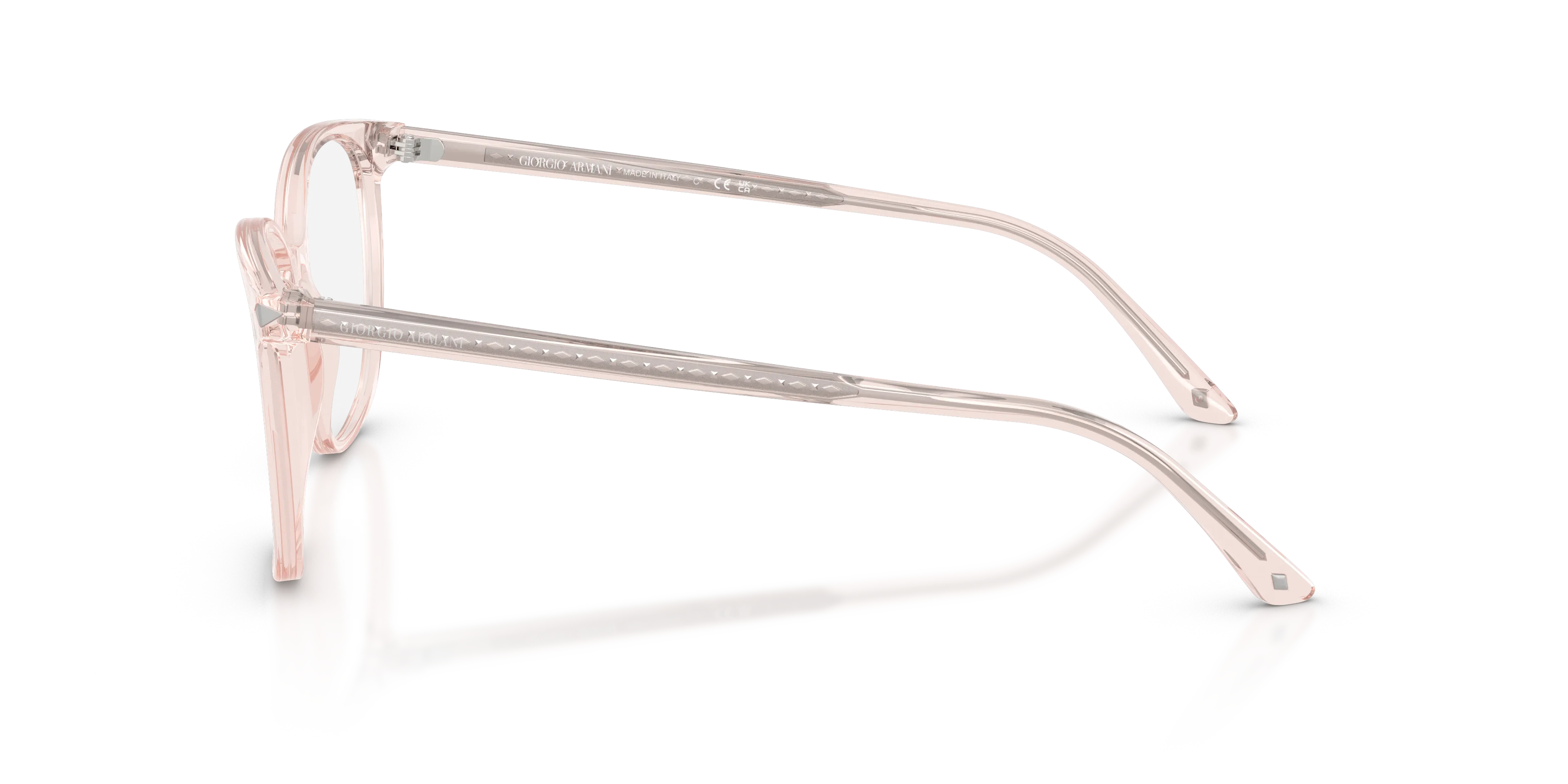 Giorgio Armani AR7192 6073 Montature da vista Acetato Rosa Trasparente Squadrata Normale - immagine 4