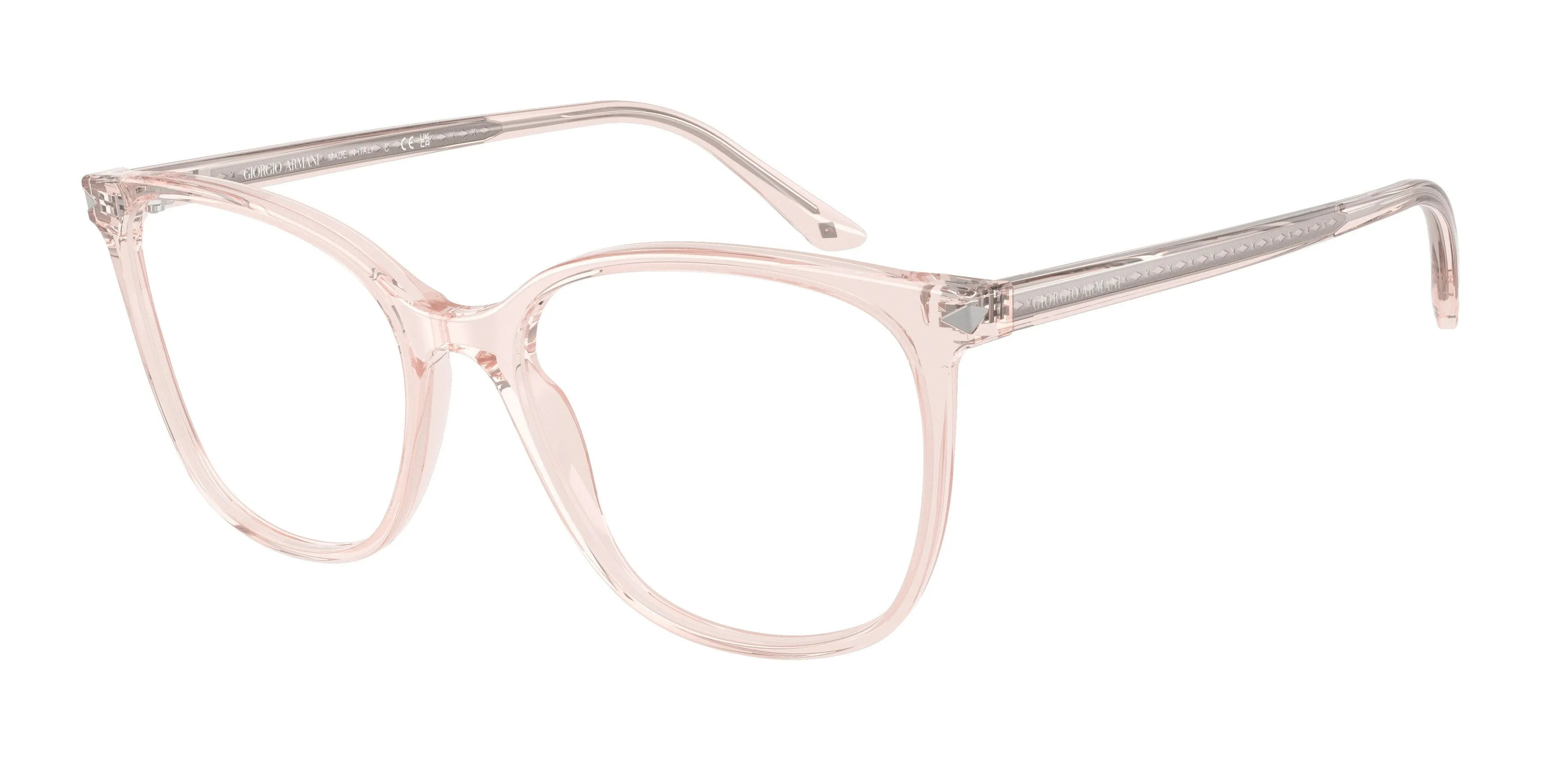 Giorgio Armani AR7192 6073 Montature da vista Acetato Rosa Trasparente Squadrata Normale - immagine 1