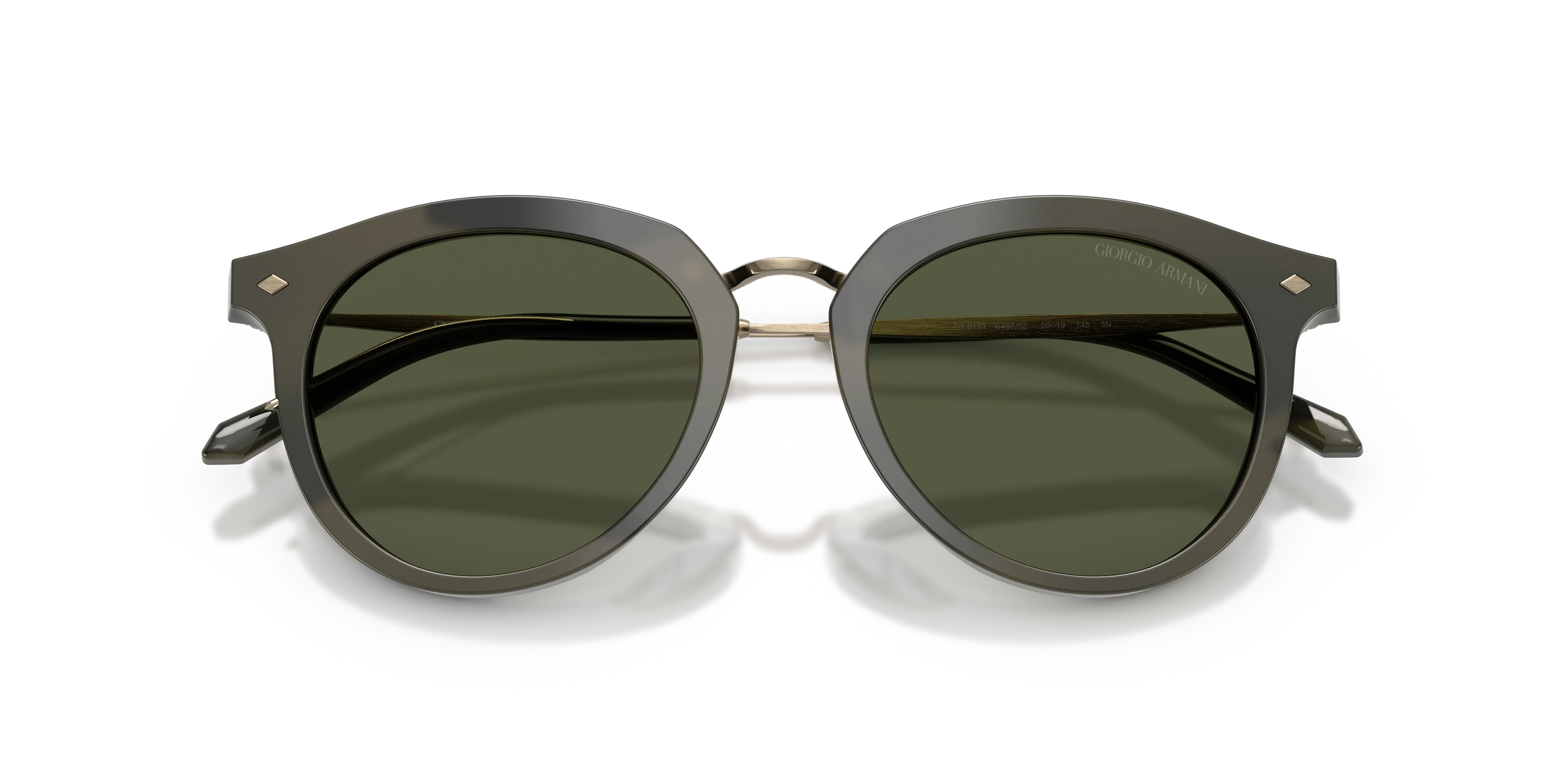 Giorgio Armani AR6191 646852 Occhiali da sole Metallo Verde Verde Pantos Normale - immagine 2