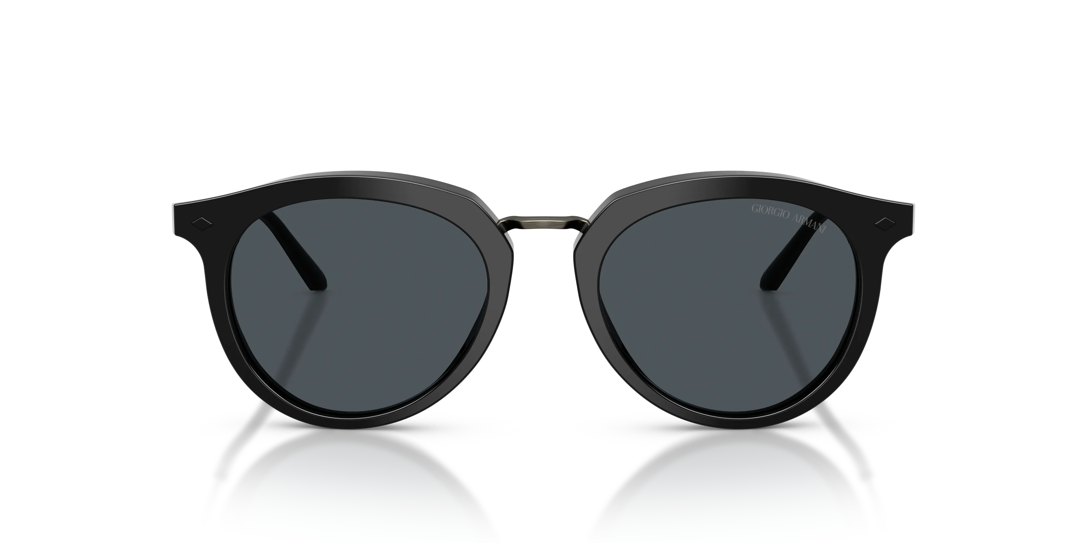 Giorgio Armani AR6191 5875R5 Occhiali da sole Metallo Nero Blu Pantos Normale - immagine 3