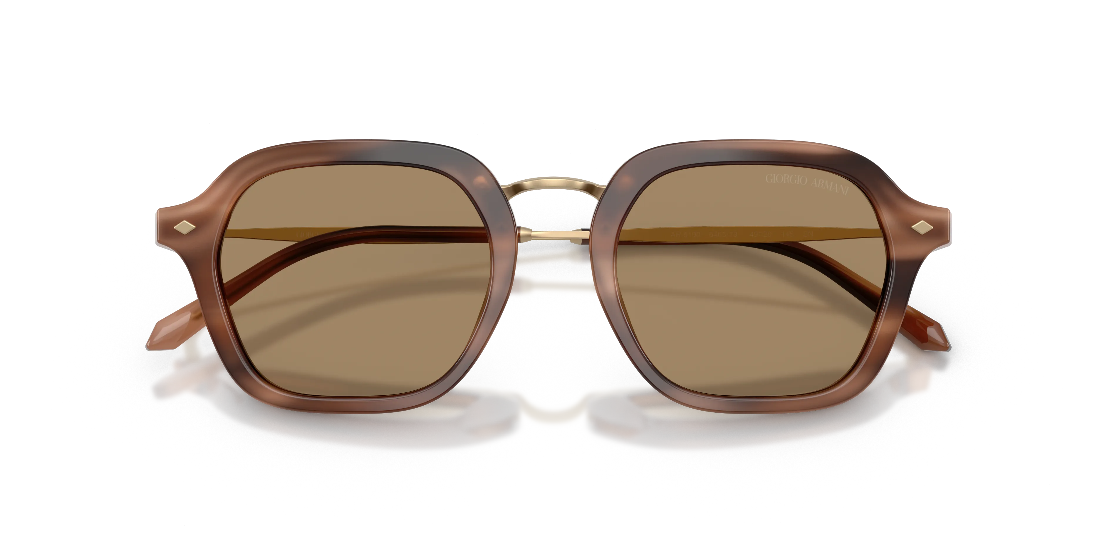 Giorgio Armani AR6190 646573 Occhiali da sole Metallo Marrone Marrone Squadrata Normale - immagine 2